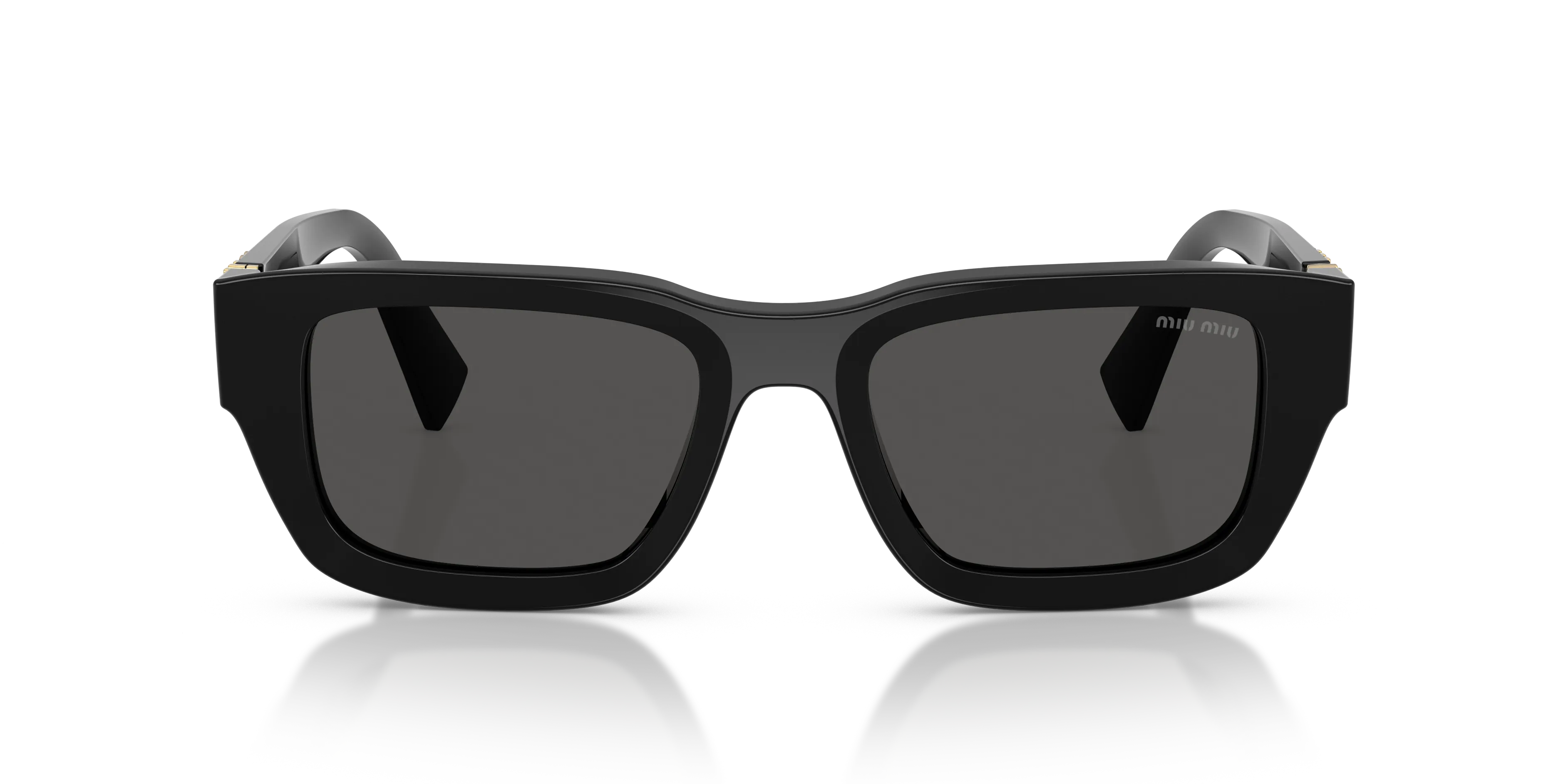 Miu Miu MU C04S 16K08Z Occhiali da sole Acetato Nero Grigio Squadrata Normale - immagine 3