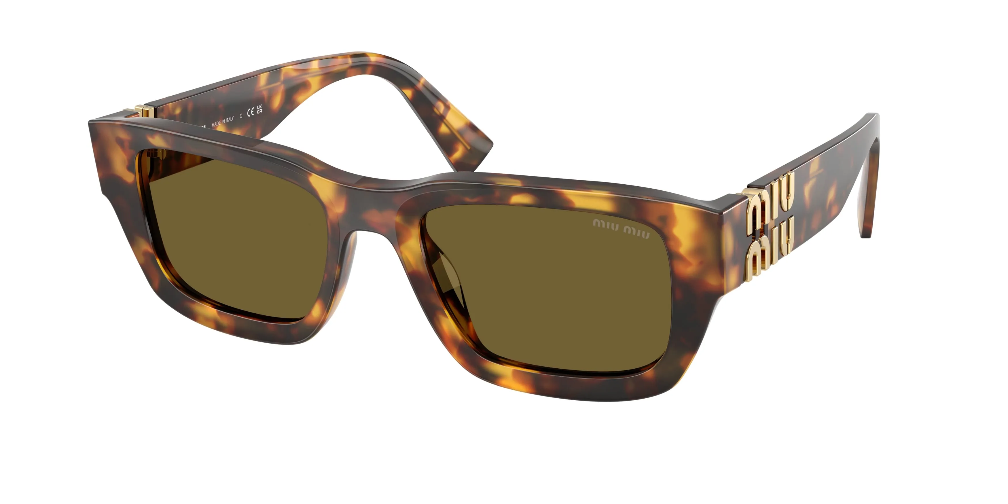 Miu Miu MU C04S 14L09Z Occhiali da sole Acetato Tartaruga Marrone Squadrata Normale - immagine 1