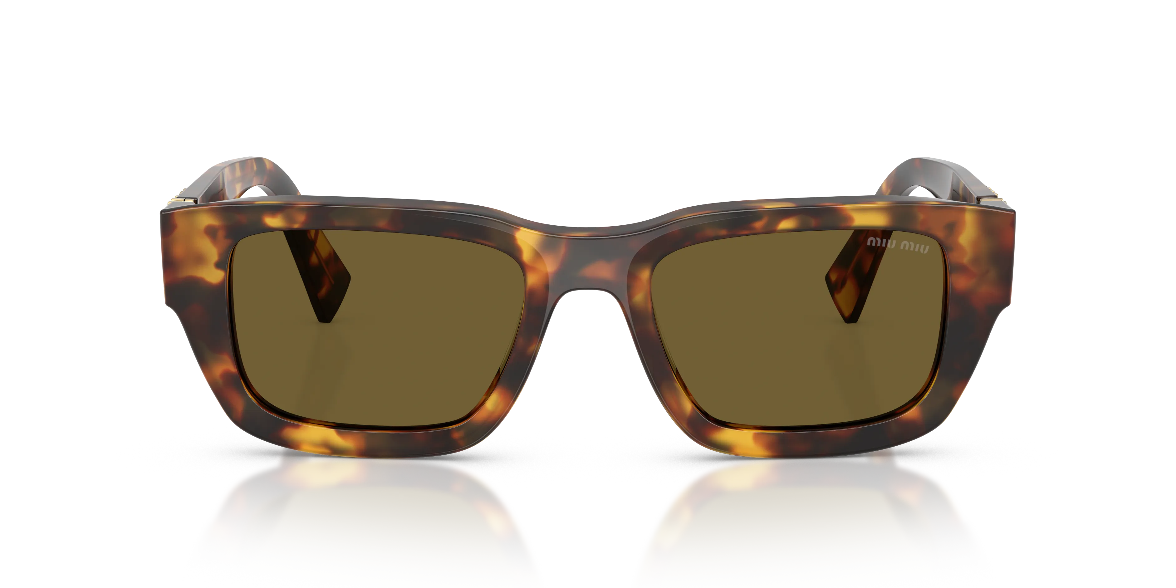 Miu Miu MU C04S 14L09Z Occhiali da sole Acetato Tartaruga Marrone Squadrata Normale - immagine 3