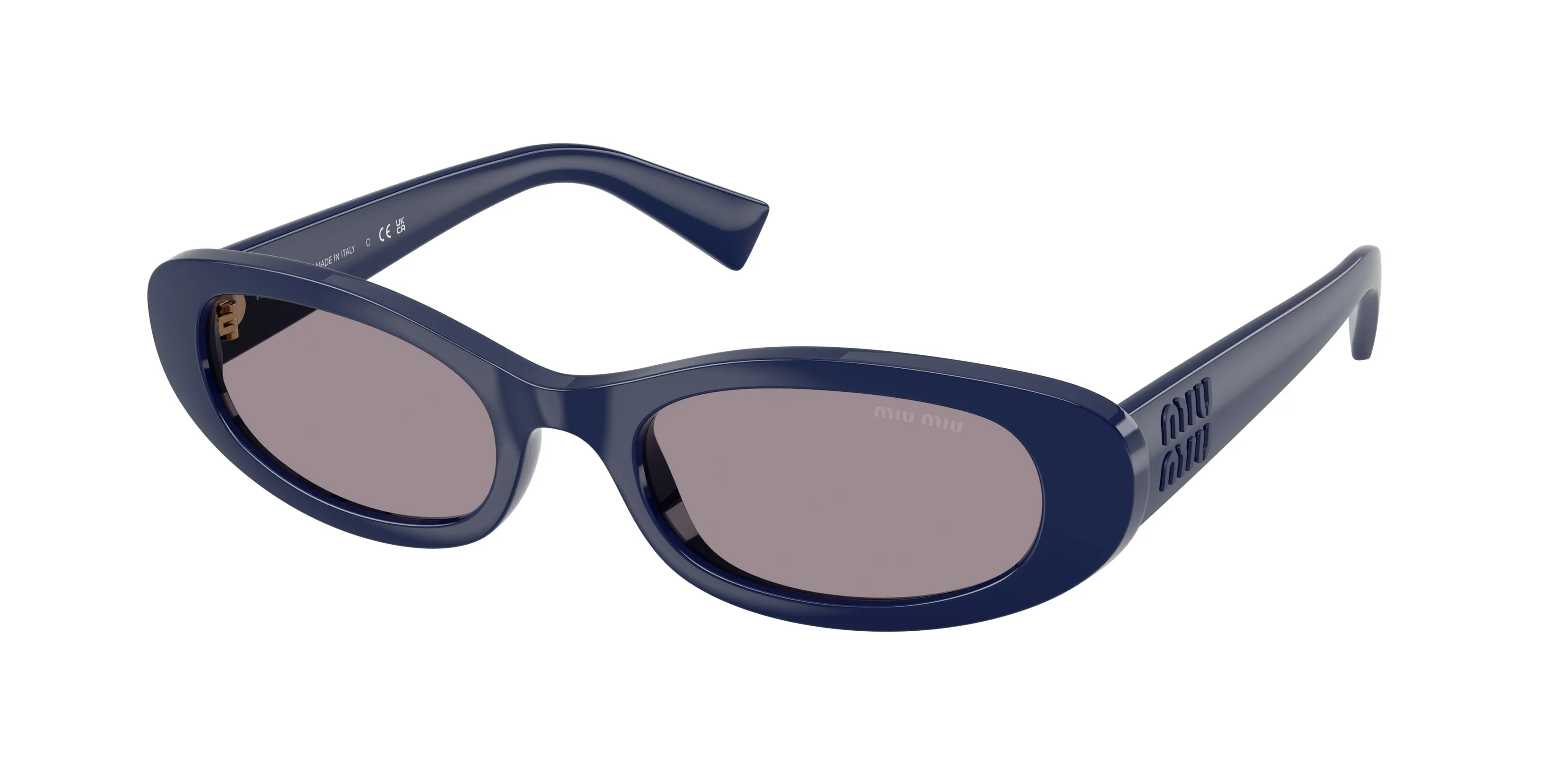 Miu Miu MU C02S 26R11D Occhiali da sole Acetato Blu Viola Rotonda Normale - immagine 1