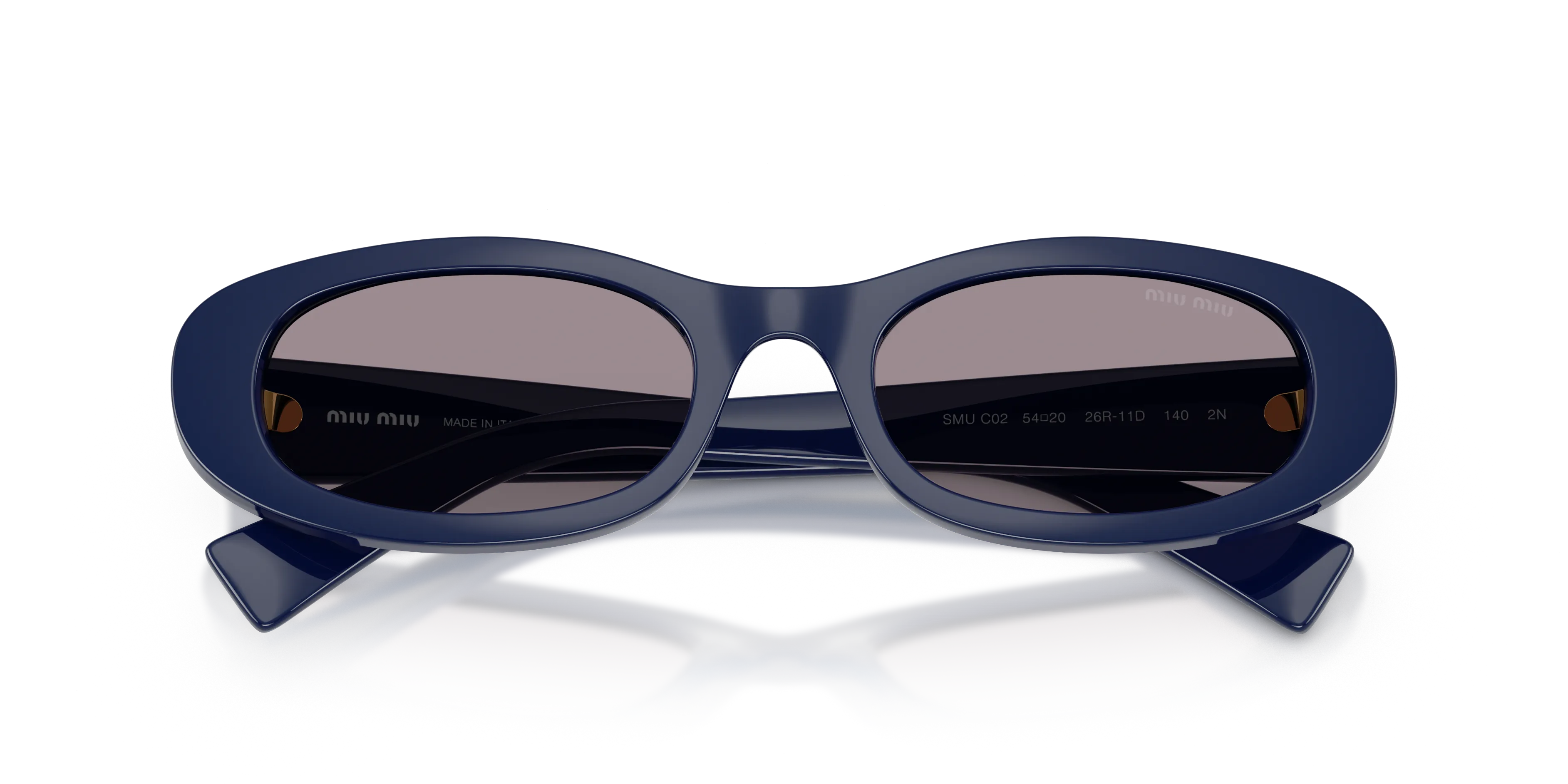 Miu Miu MU C02S 26R11D Occhiali da sole Acetato Blu Viola Rotonda Normale - immagine 2