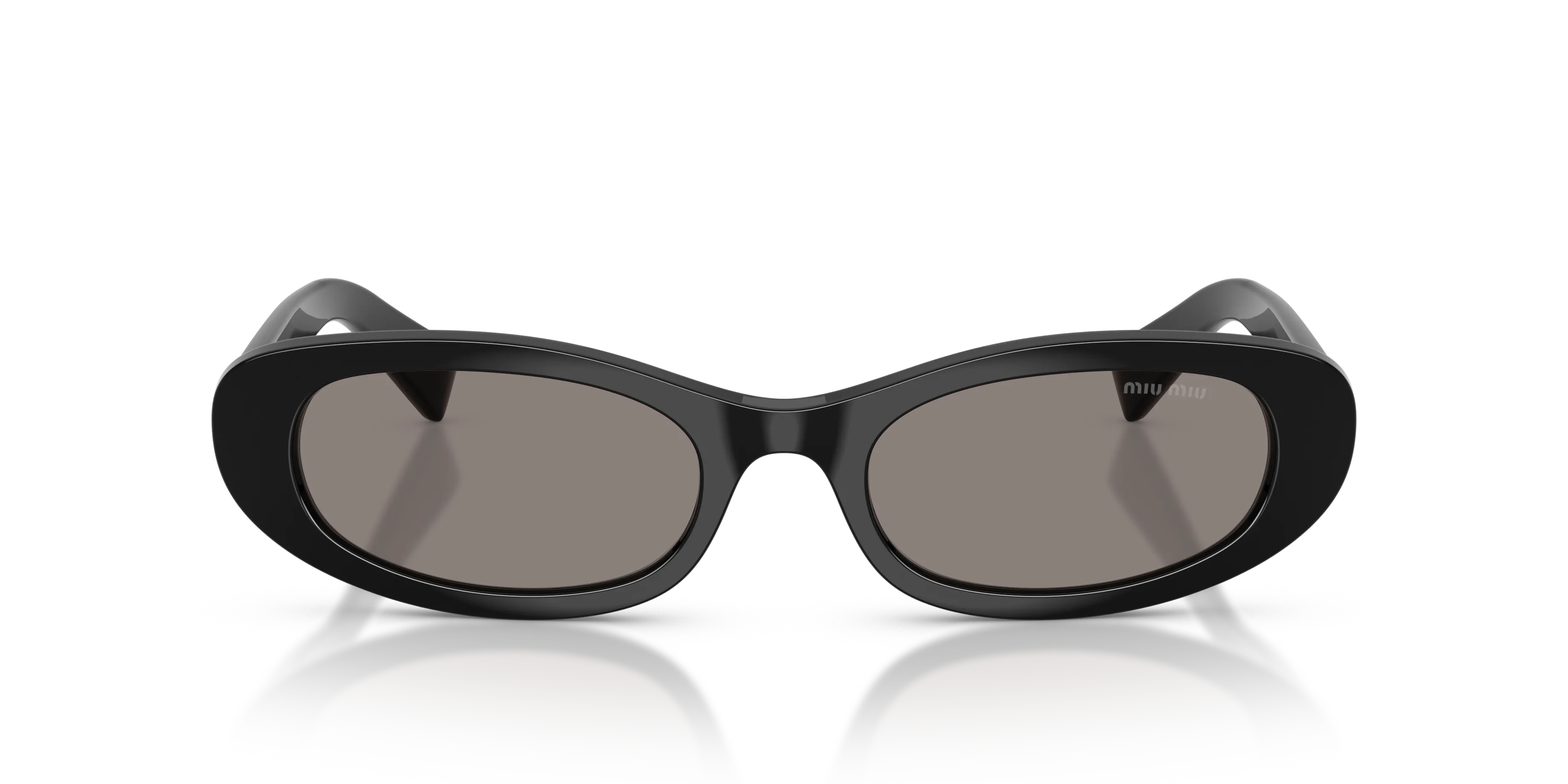 Miu Miu MU C02S 1AB80Q Occhiali da sole Acetato Nero Grigio Rotonda Normale - immagine 3