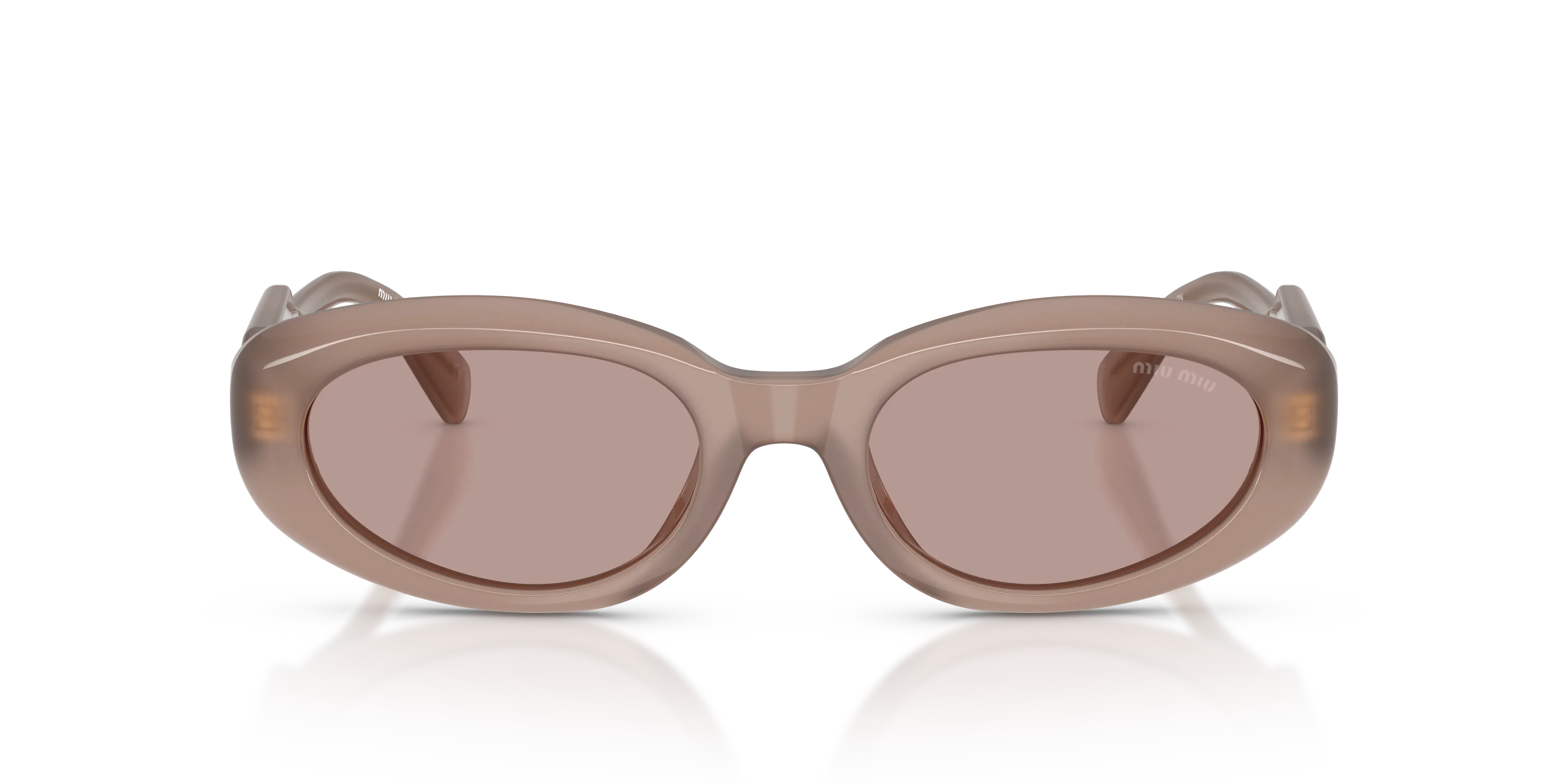 Miu Miu MU C01S 28L20I Occhiali da sole Acetato Grigio Marrone Rotonda Normale - immagine 3