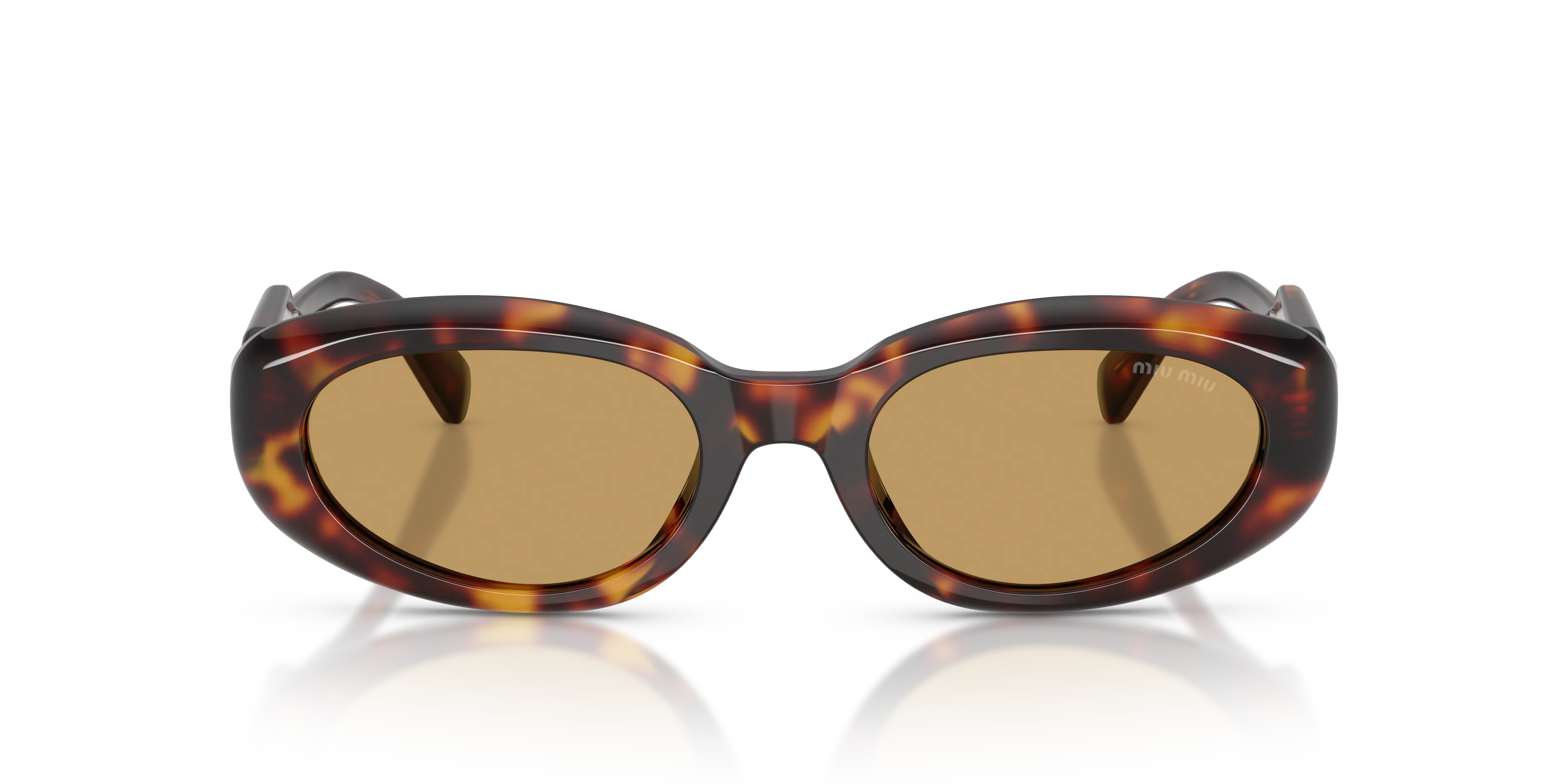 Miu Miu MU C01S 27L10Y Occhiali da sole Acetato Tartaruga Marrone Rotonda Normale - immagine 3