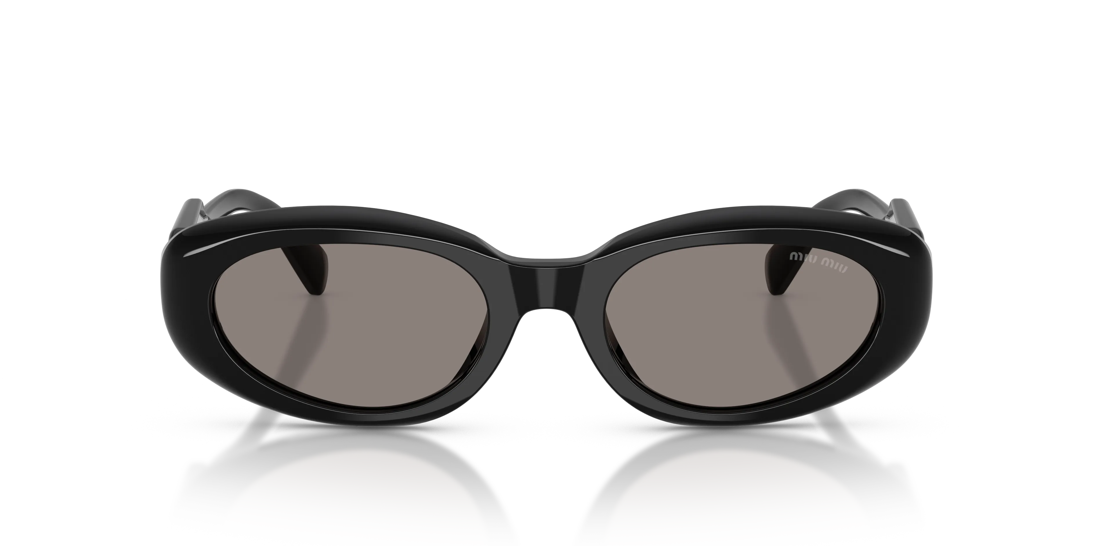 Miu Miu MU C01S 16K80Q Occhiali da sole Acetato Nero Grigio Rotonda Normale - immagine 3