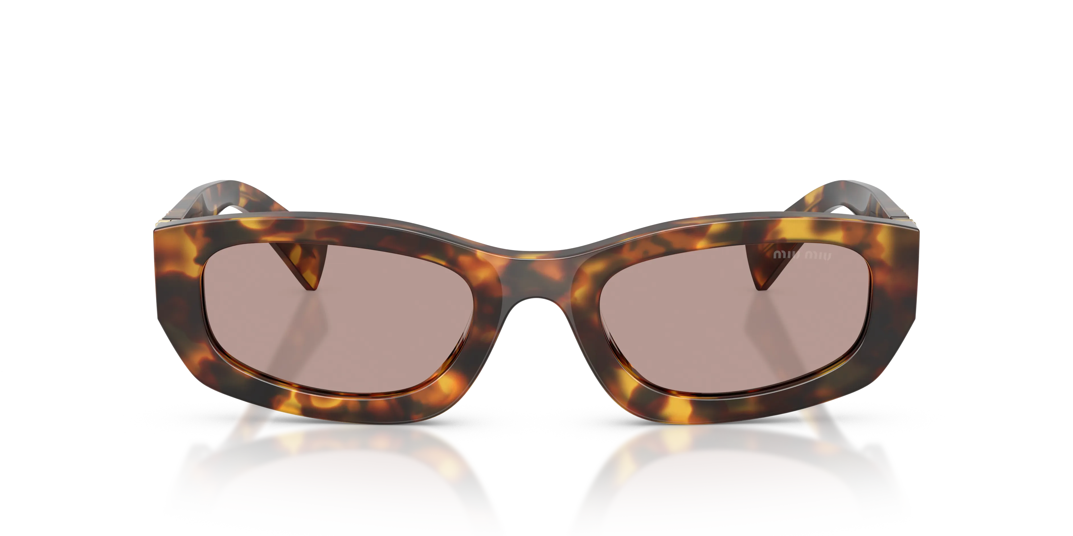 Miu Miu MU B04S 14L20I Occhiali da sole Acetato Tartaruga Marrone Geometrica Normale - immagine 3