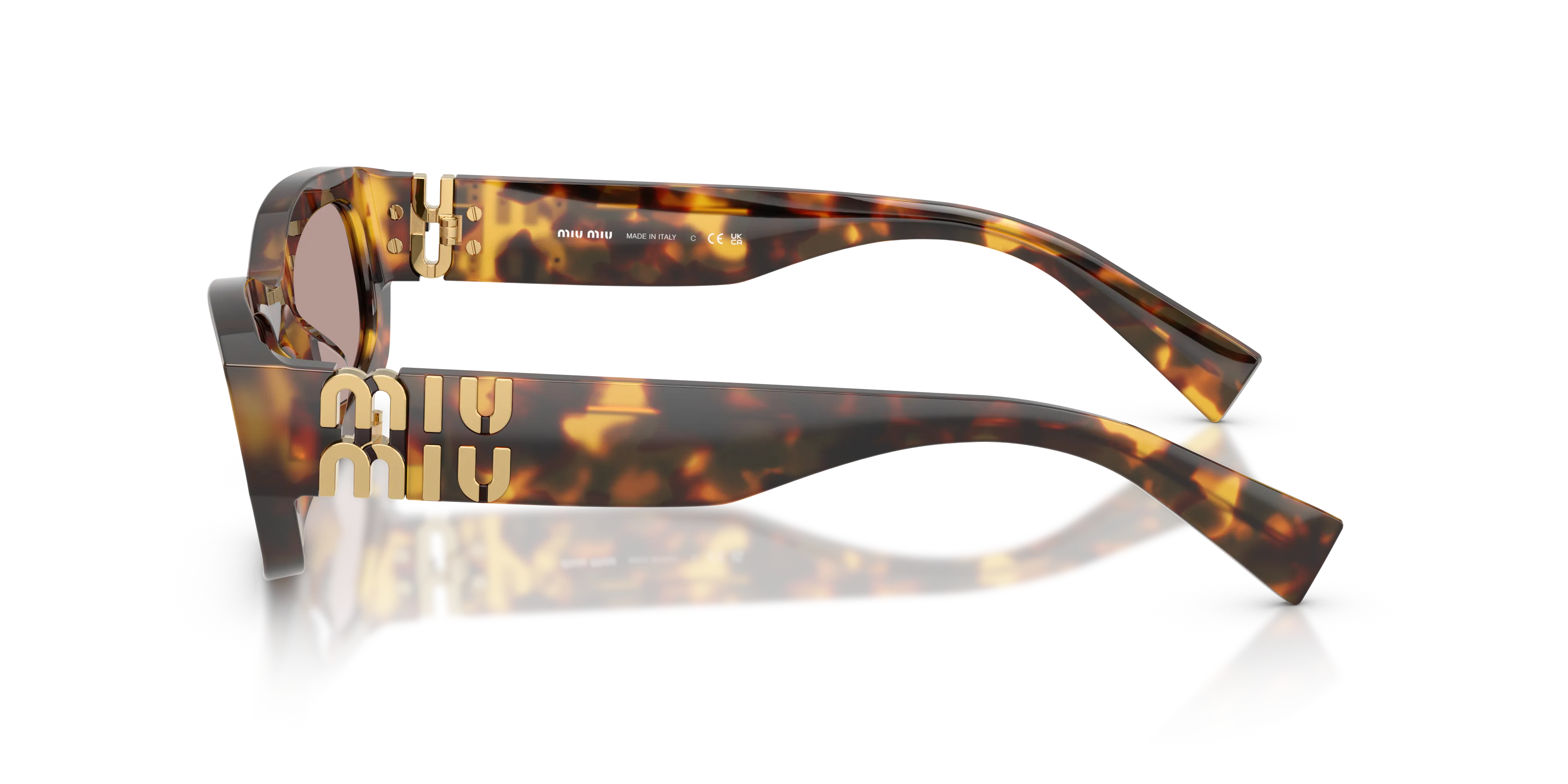 Miu Miu MU B04S 14L20I Occhiali da sole Acetato Tartaruga Marrone Geometrica Normale - immagine 4