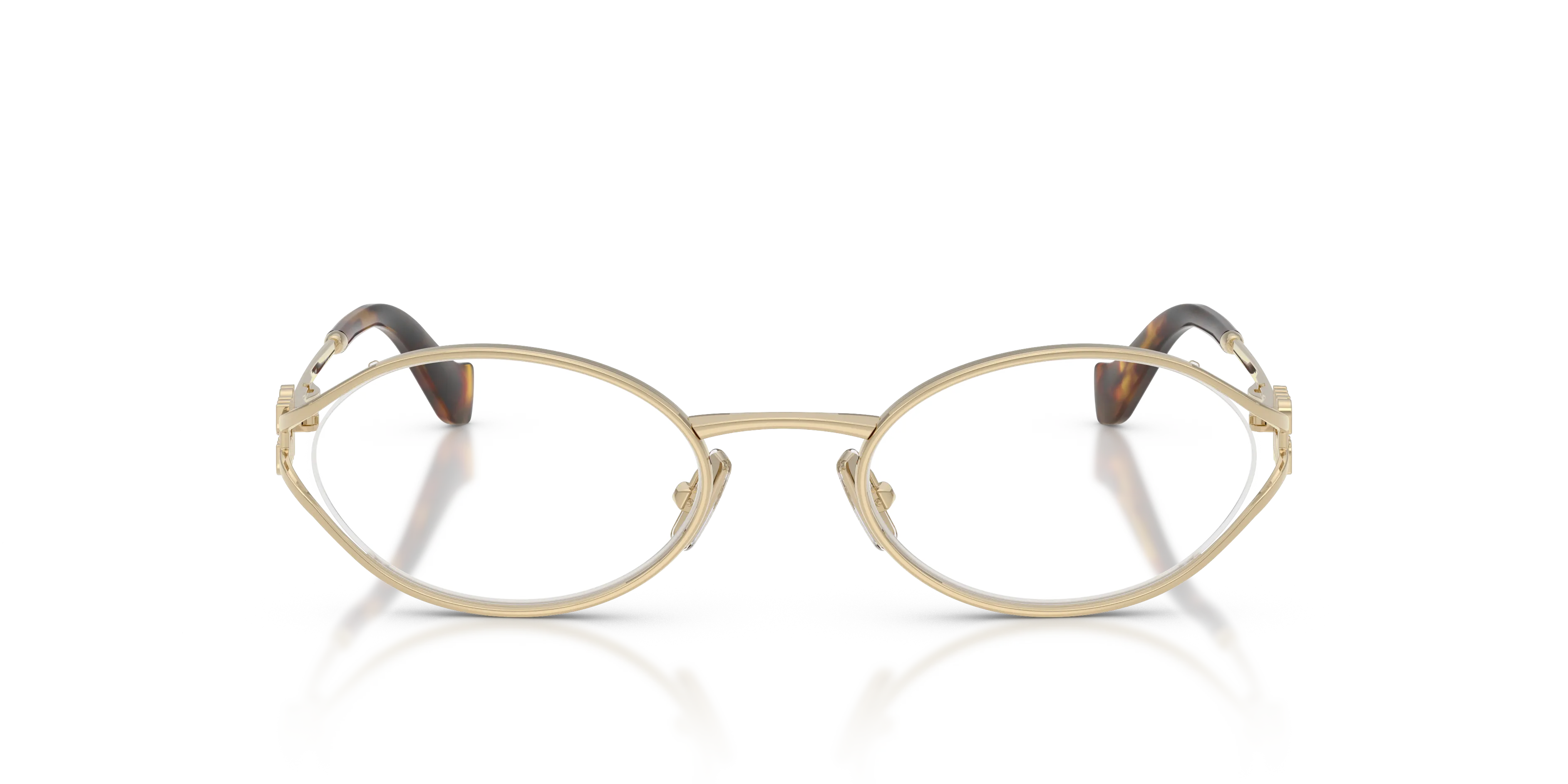 Miu Miu MU 53ZV ZVN1O1 Montature da vista Metallo Oro Trasparente Rotonda Normale - immagine 3