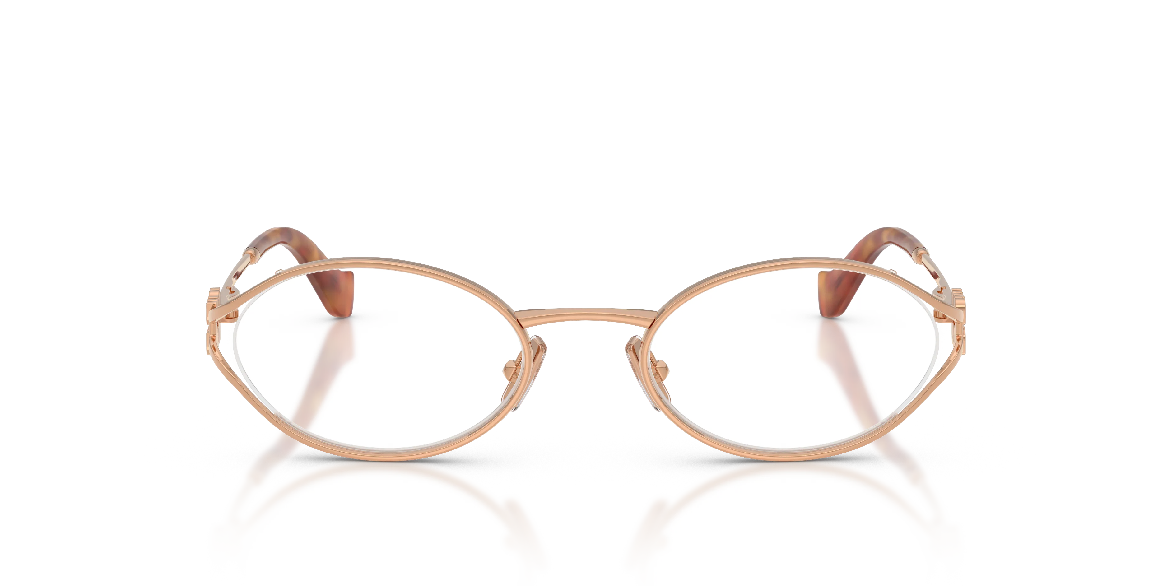 Miu Miu MU 53ZV ZVF1O1 Montature da vista Metallo Rosa Trasparente Rotonda Normale - immagine 3