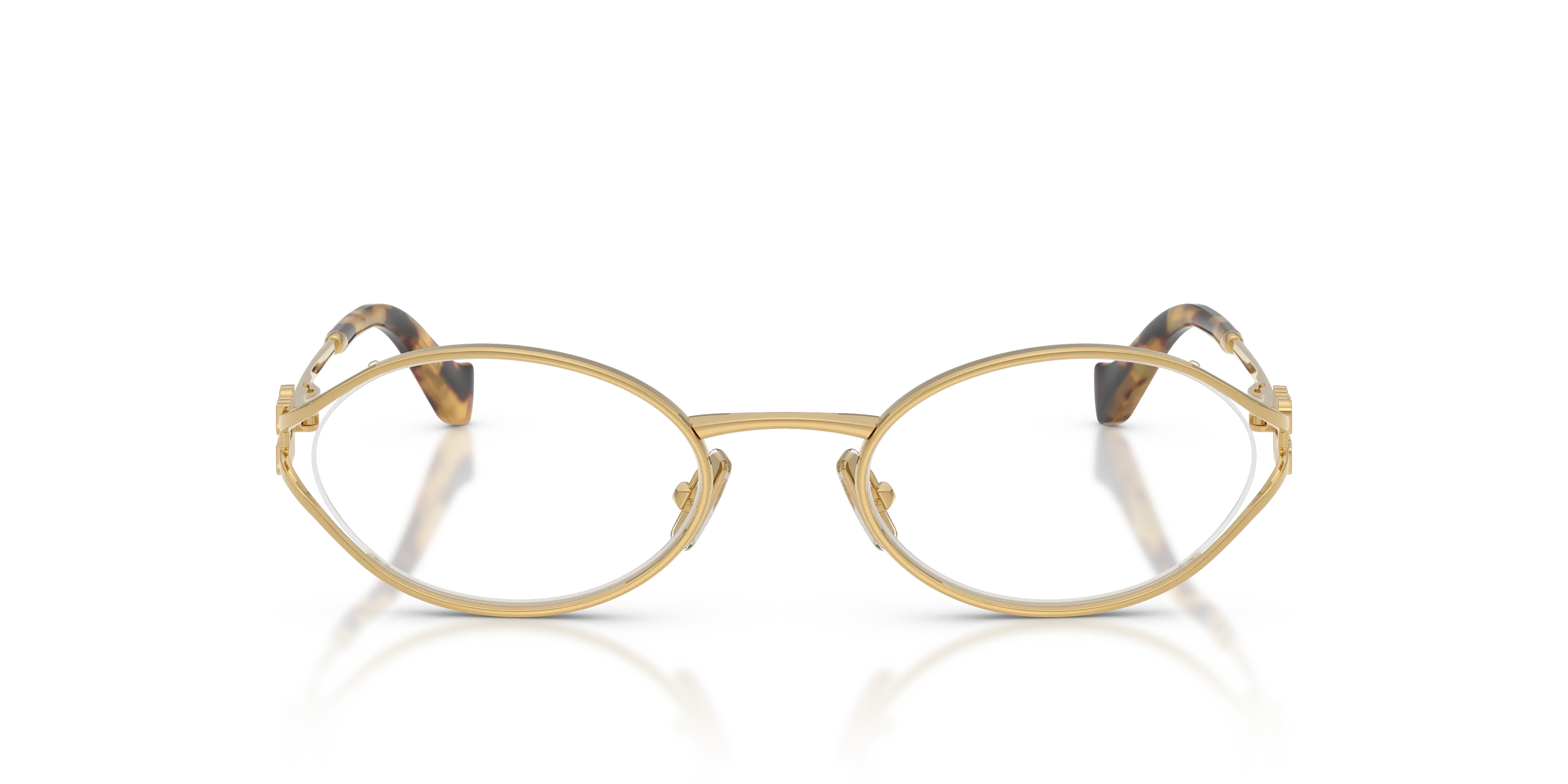 Miu Miu MU 53ZV 5AK1O1 Montature da vista Metallo Oro Trasparente Rotonda Normale - immagine 3