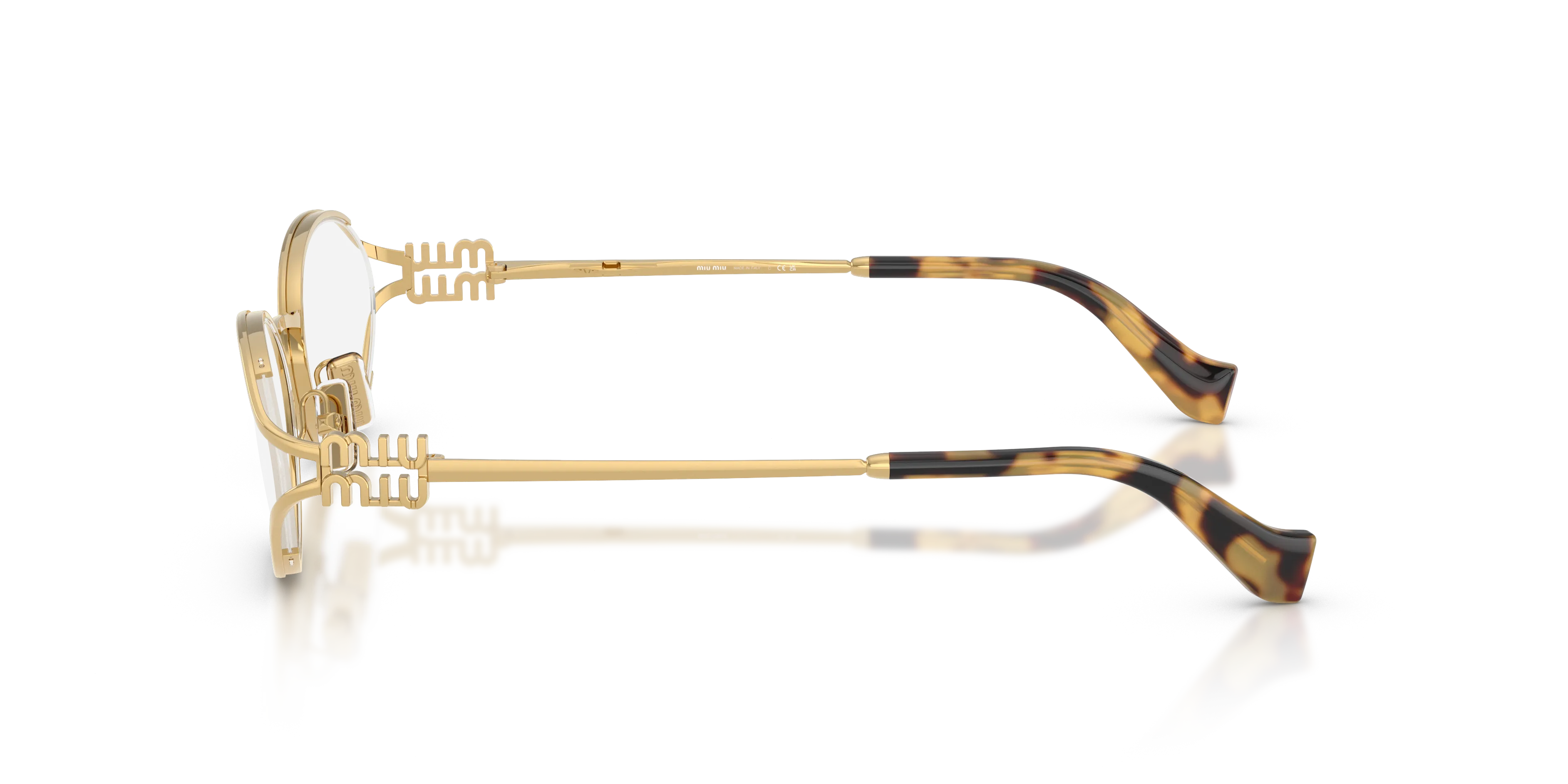 Miu Miu MU 53ZV 5AK1O1 Montature da vista Metallo Oro Trasparente Rotonda Normale - immagine 4