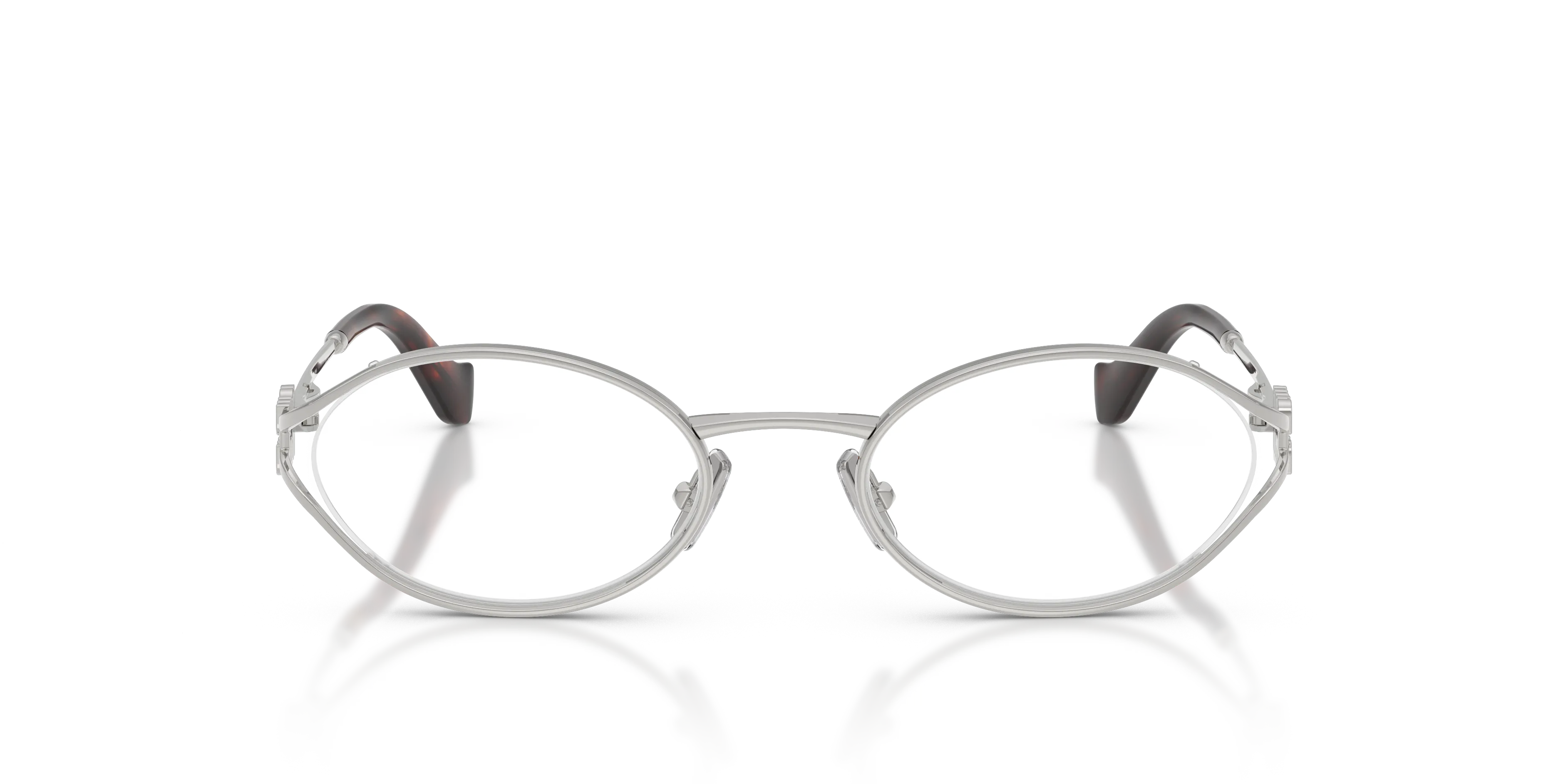 Miu Miu MU 53ZV 1BC1O1 Montature da vista Metallo Argento Trasparente Rotonda Normale - immagine 3