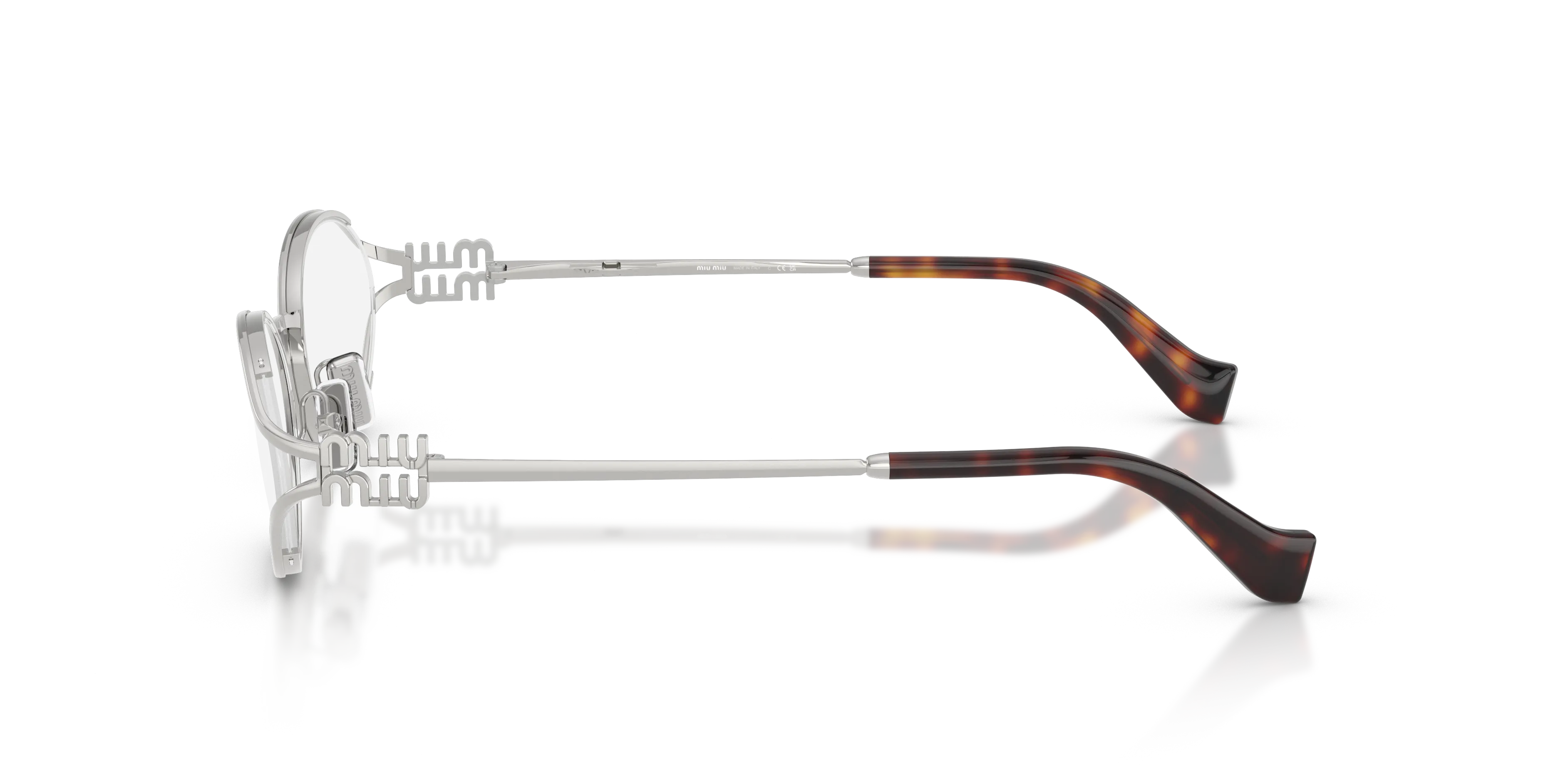 Miu Miu MU 53ZV 1BC1O1 Montature da vista Metallo Argento Trasparente Rotonda Normale - immagine 4