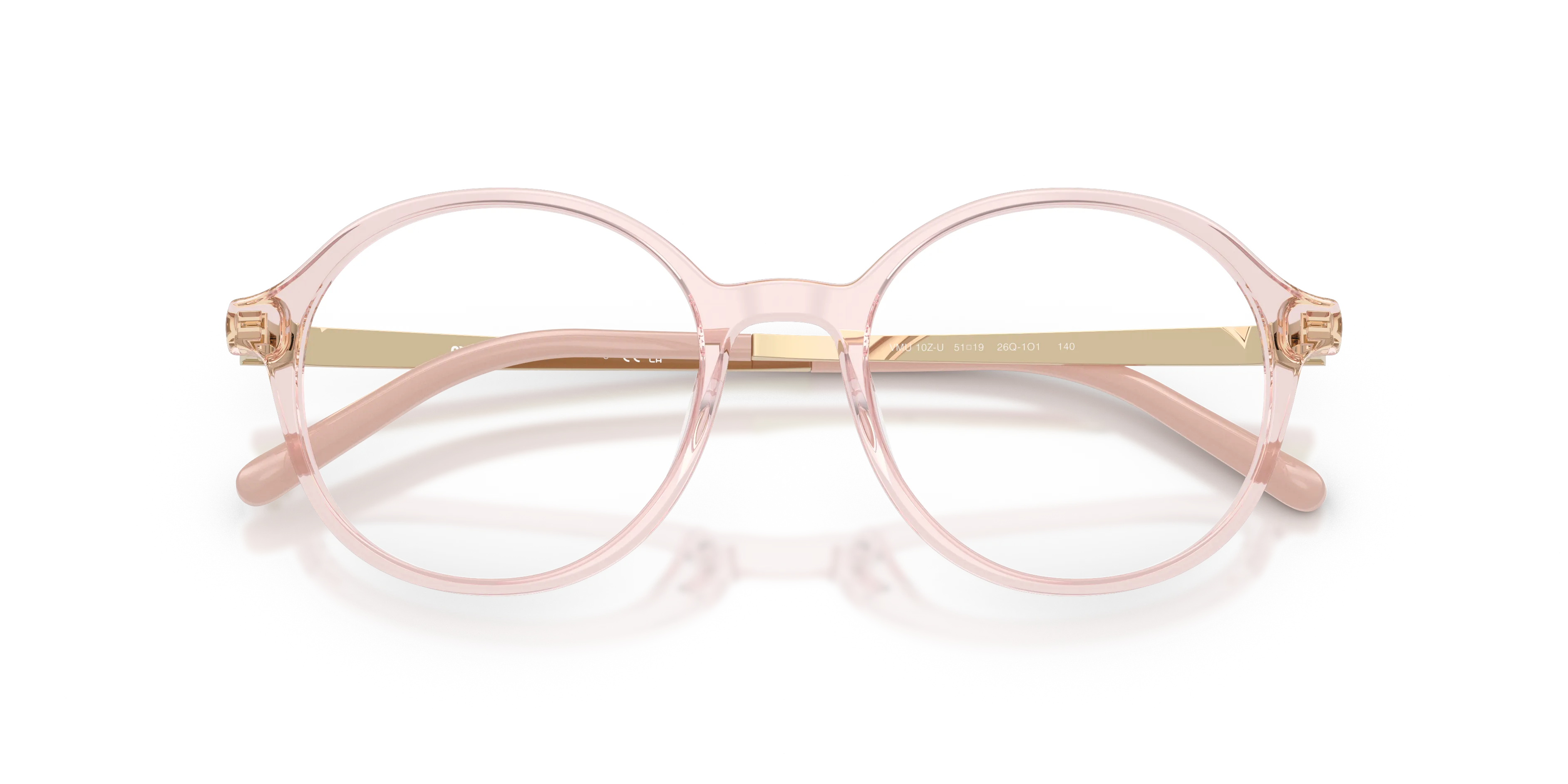 Miu Miu MU 10ZVU 26Q1O1 Montature da vista Acetato Rosa Trasparente Pantos Normale - immagine 2