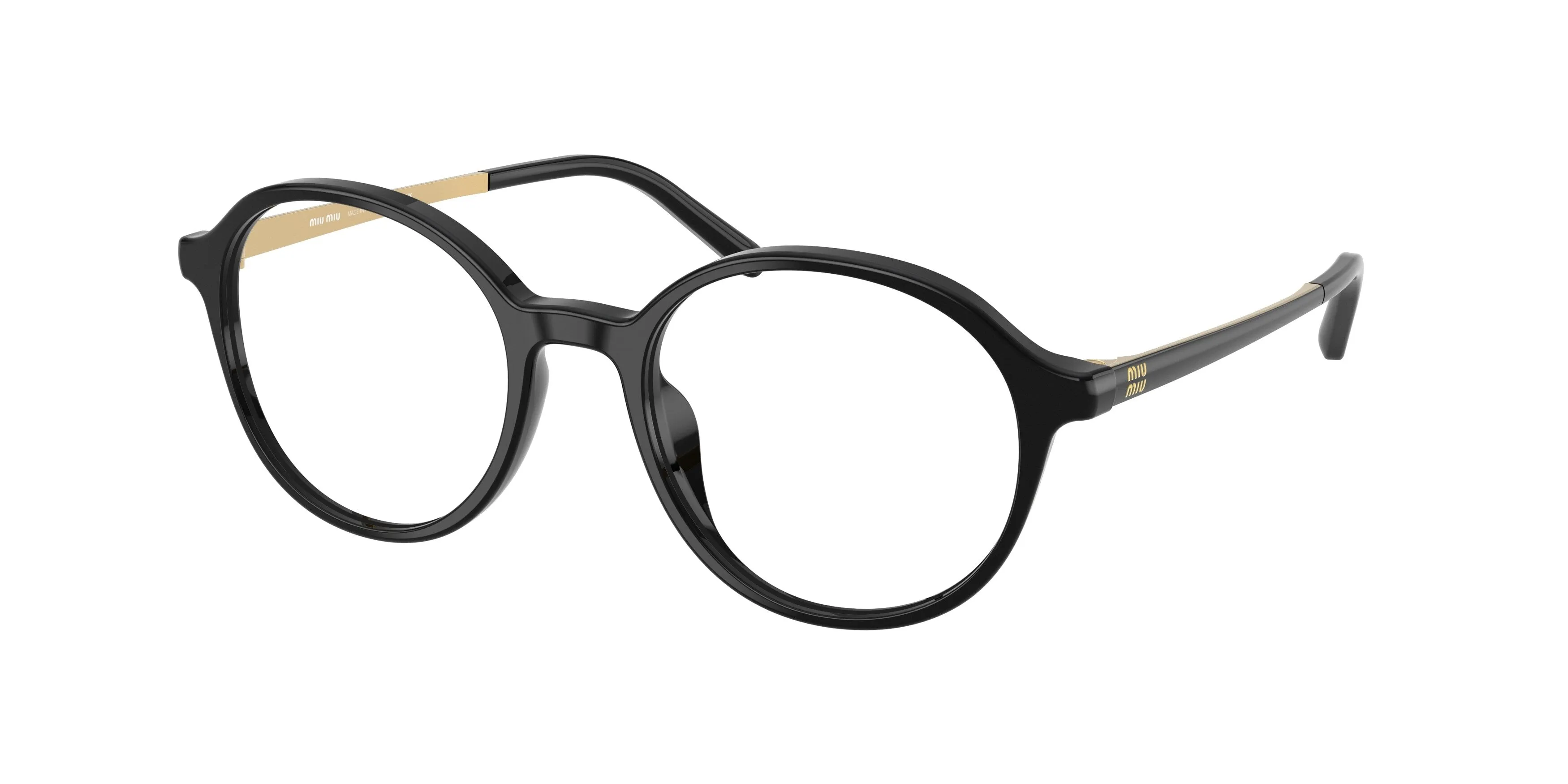 Miu Miu MU 10ZVU 16K1O1 Montature da vista Acetato Nero Trasparente Pantos Normale - immagine 1