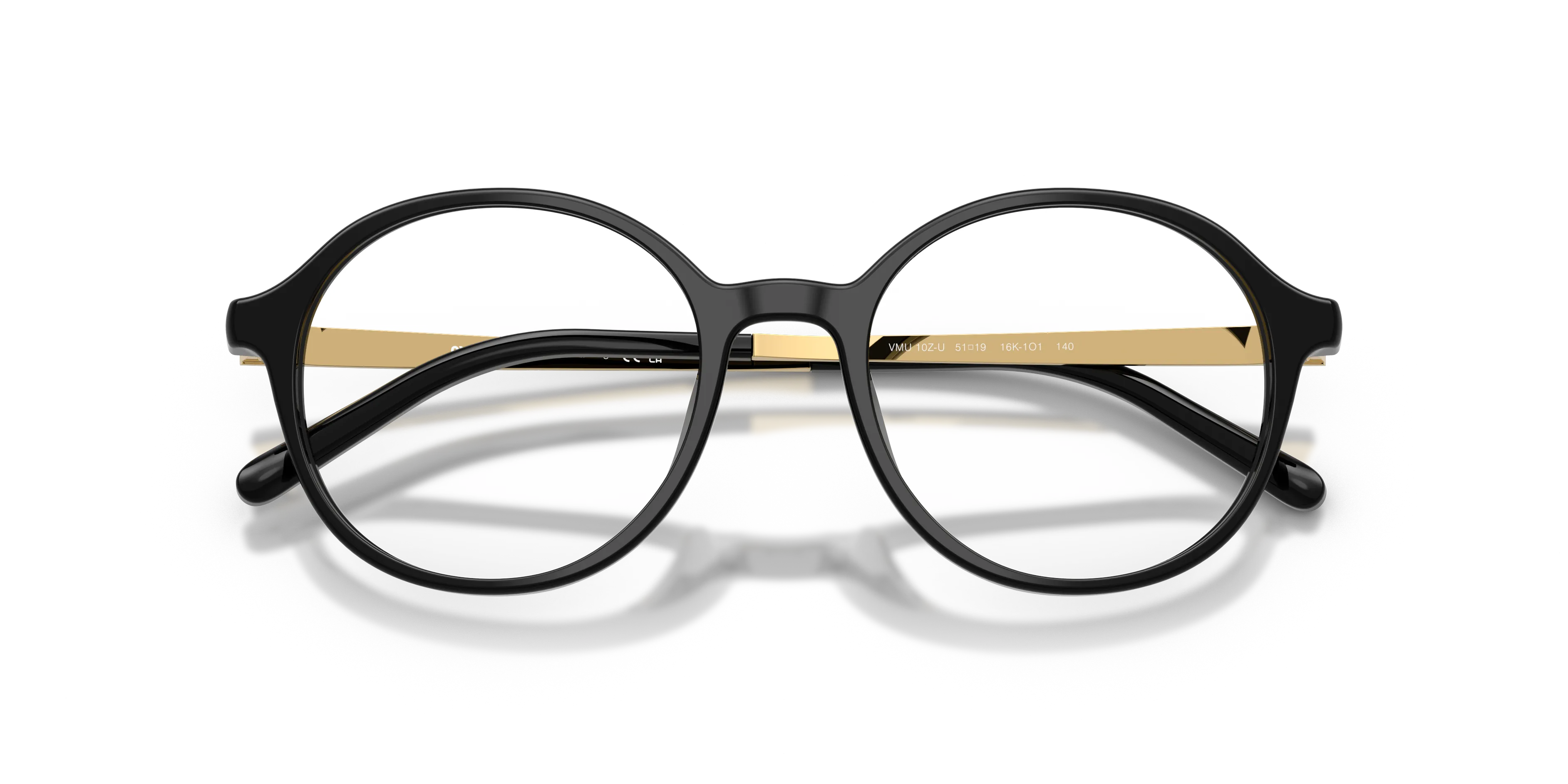 Miu Miu MU 10ZVU 16K1O1 Montature da vista Acetato Nero Trasparente Pantos Normale - immagine 2