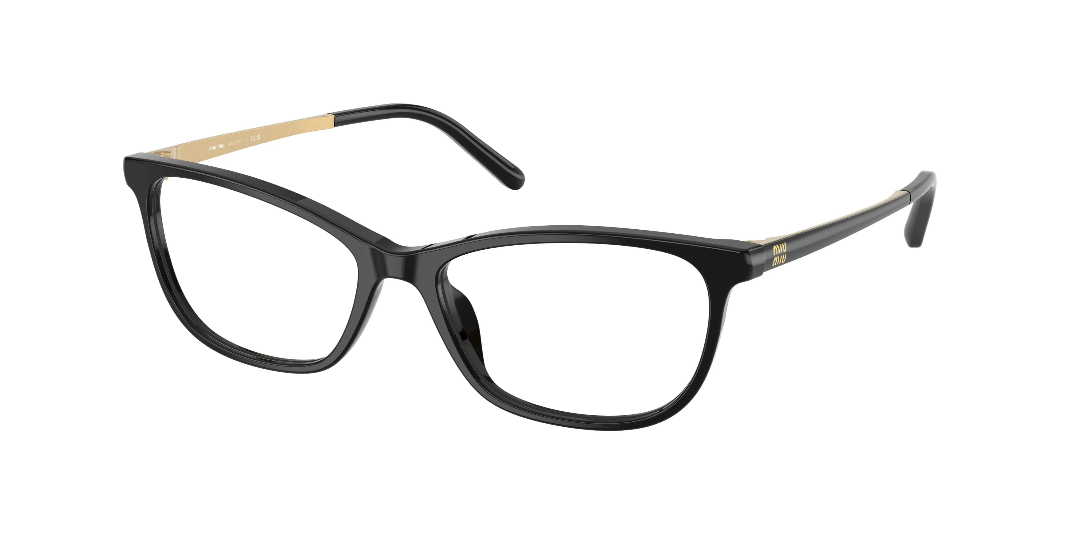 Miu Miu MU 09ZV 16K1O1 Montature da vista Acetato Nero Trasparente Cat Eye Normale - immagine 1