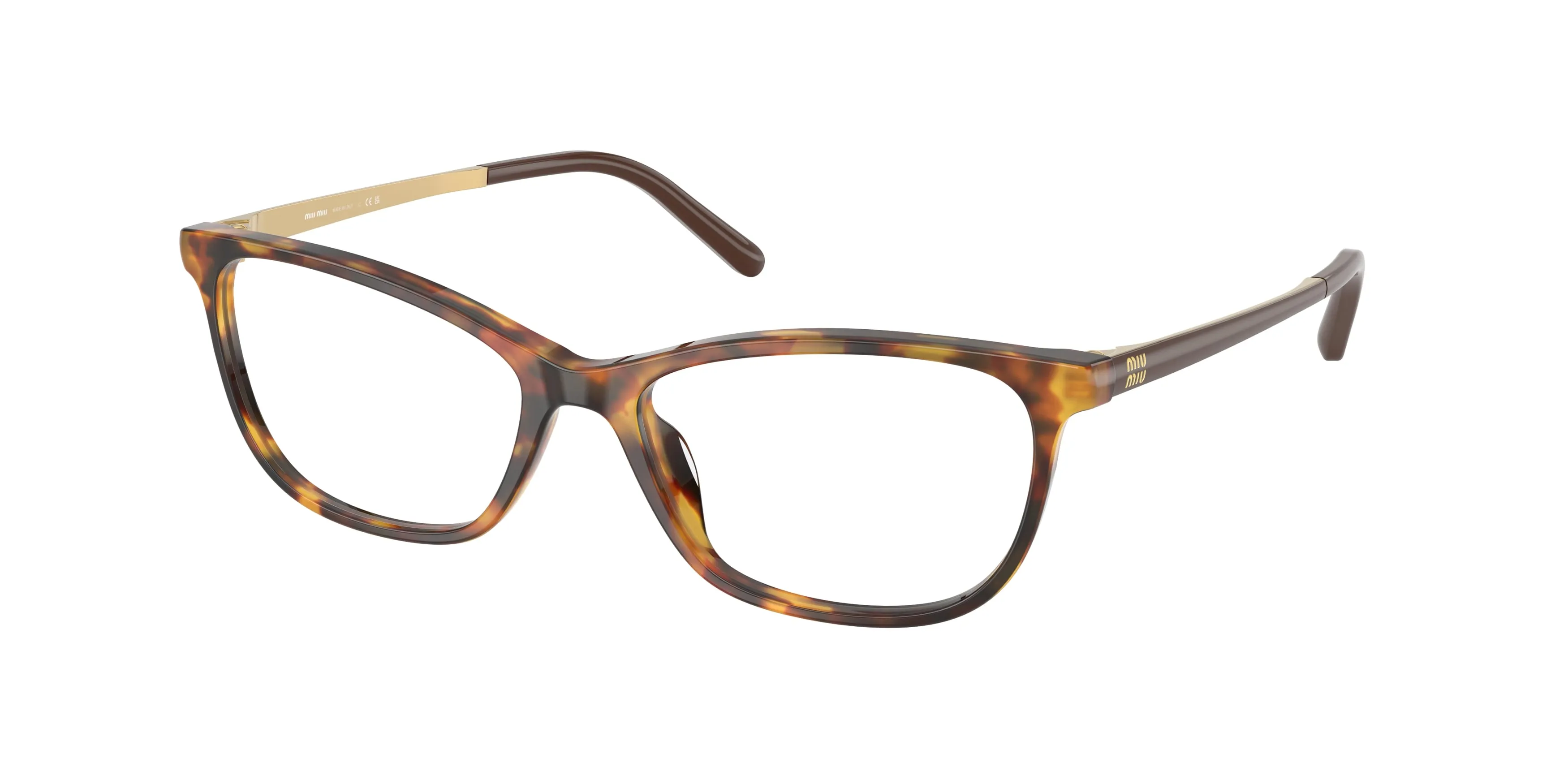 Miu Miu MU 09ZV 14L1O1 Montature da vista Acetato Tartaruga Trasparente Cat Eye Normale - immagine 1
