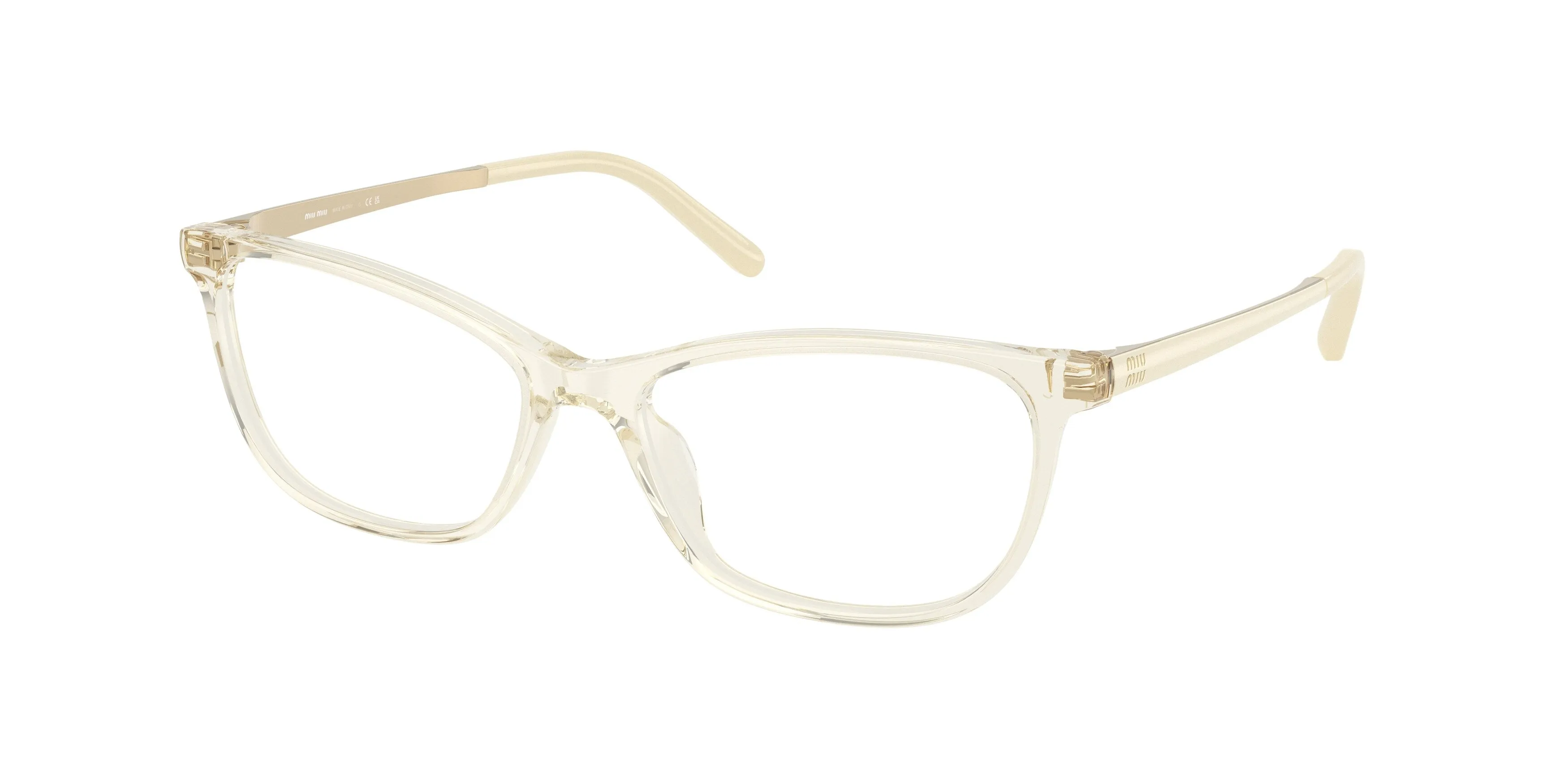 Miu Miu MU 09ZV 12X1O1 Montature da vista Acetato Marrone Trasparente Cat Eye Normale - immagine 1