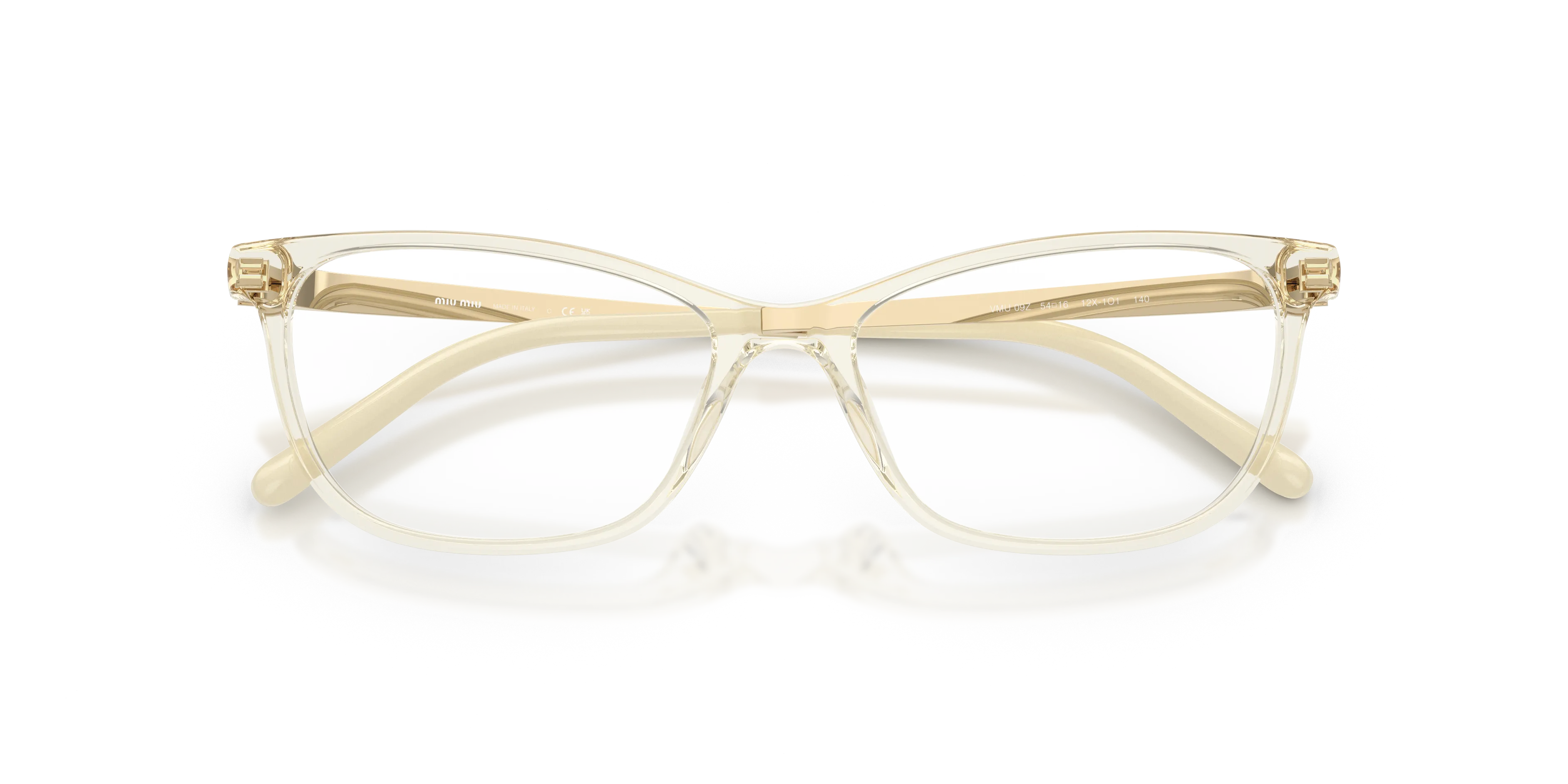 Miu Miu MU 09ZV 12X1O1 Montature da vista Acetato Marrone Trasparente Cat Eye Normale - immagine 2