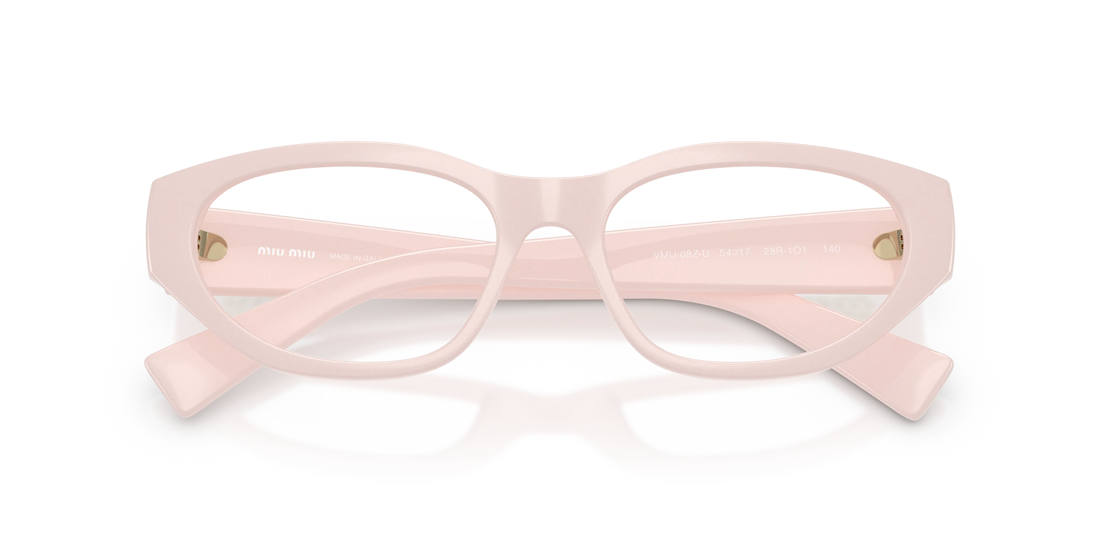 Miu Miu MU 08ZVU 28R1O1 Montature da vista Iniettato Rosa Trasparente Geometrica Normale - immagine 2