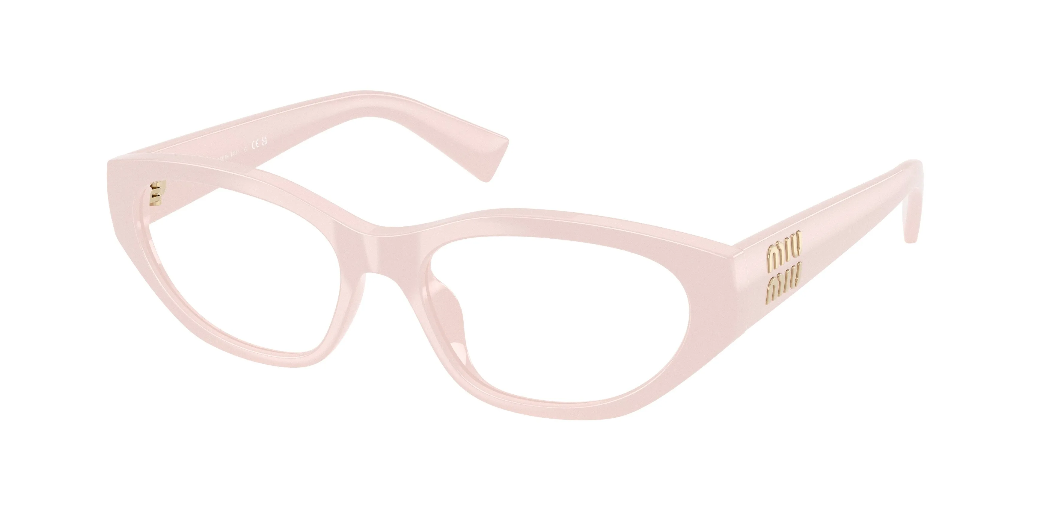 Miu Miu MU 08ZVU 28R1O1 Montature da vista Iniettato Rosa Trasparente Geometrica Normale - immagine 1