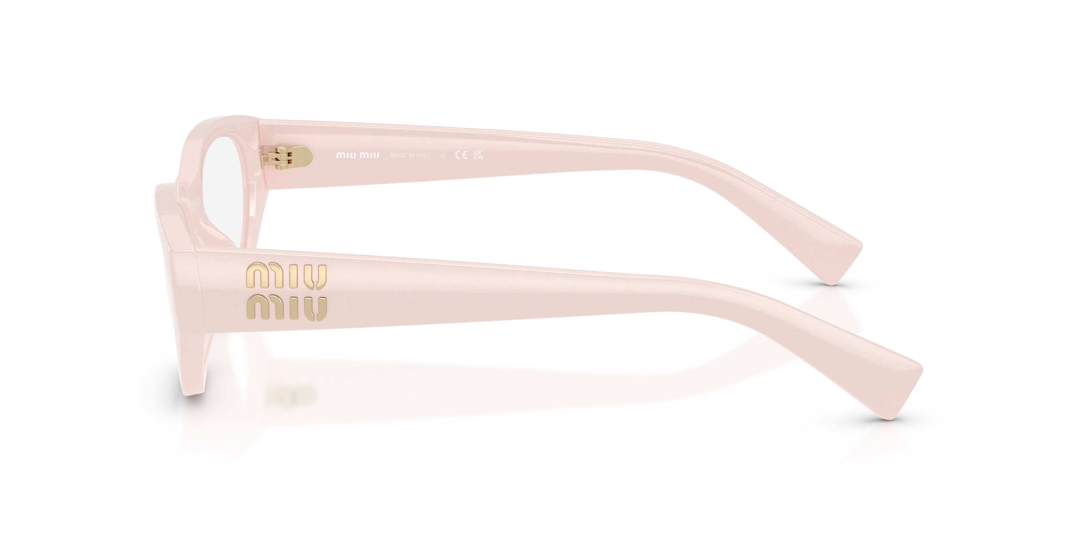 Miu Miu MU 08ZVU 28R1O1 Montature da vista Iniettato Rosa Trasparente Geometrica Normale - immagine 4