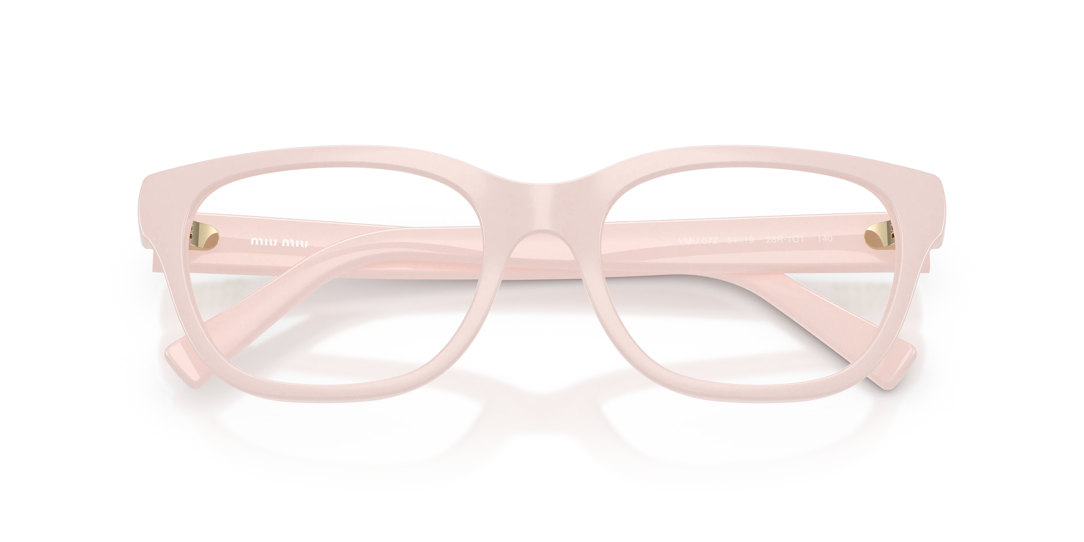 Miu Miu MU 07ZV 28R1O1 Montature da vista Iniettato Rosa Trasparente Squadrata Normale - immagine 2