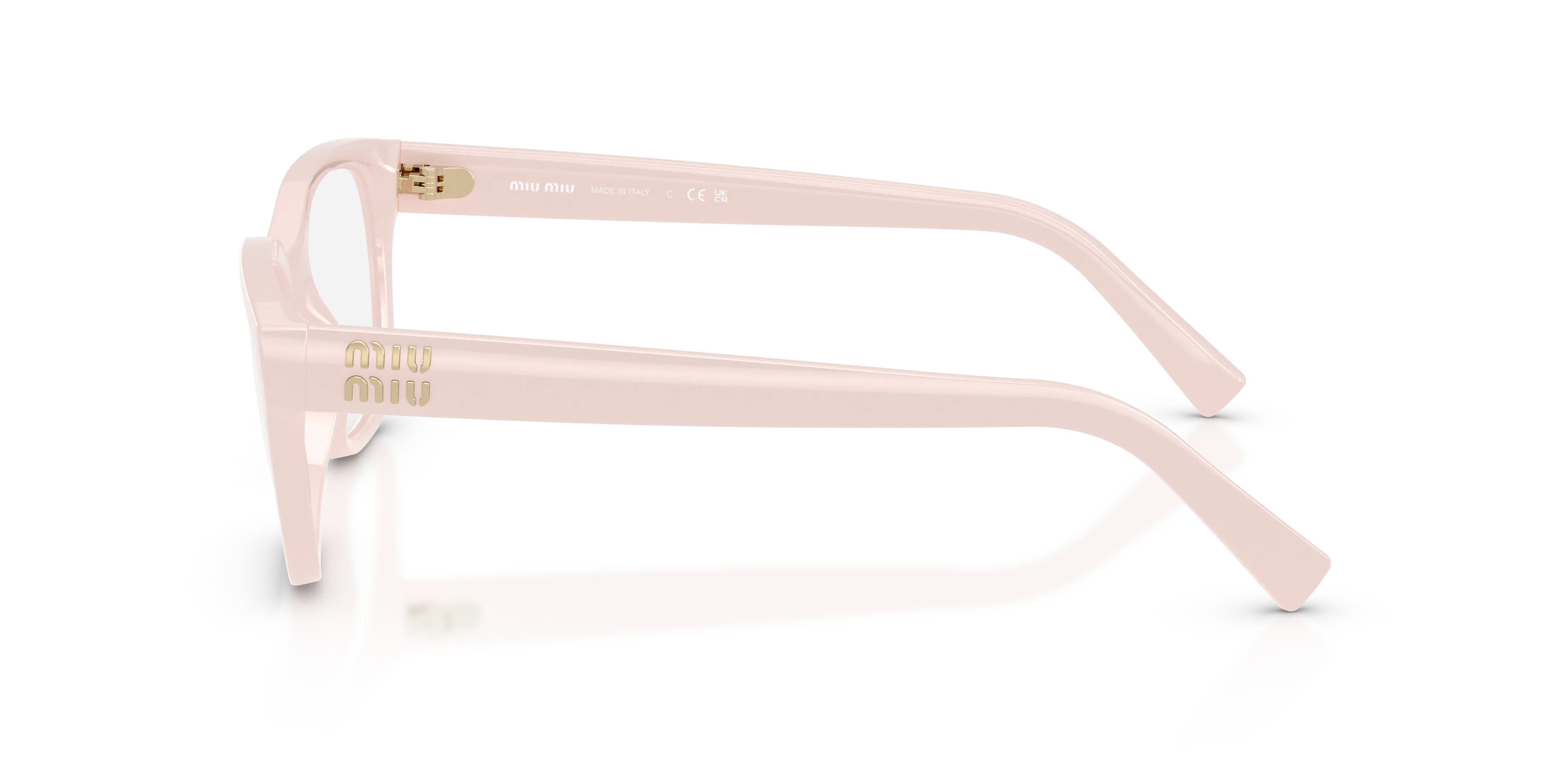 Miu Miu MU 07ZV 28R1O1 Montature da vista Iniettato Rosa Trasparente Squadrata Normale - immagine 4