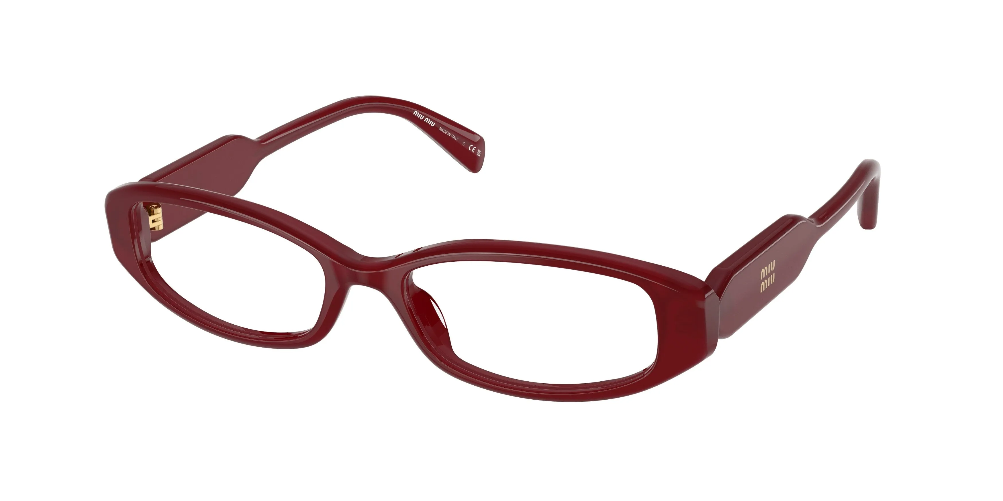 Miu Miu MU 06ZV 21I1O1 Montature da vista Acetato Rosso Trasparente Squadrata Normale - immagine 1