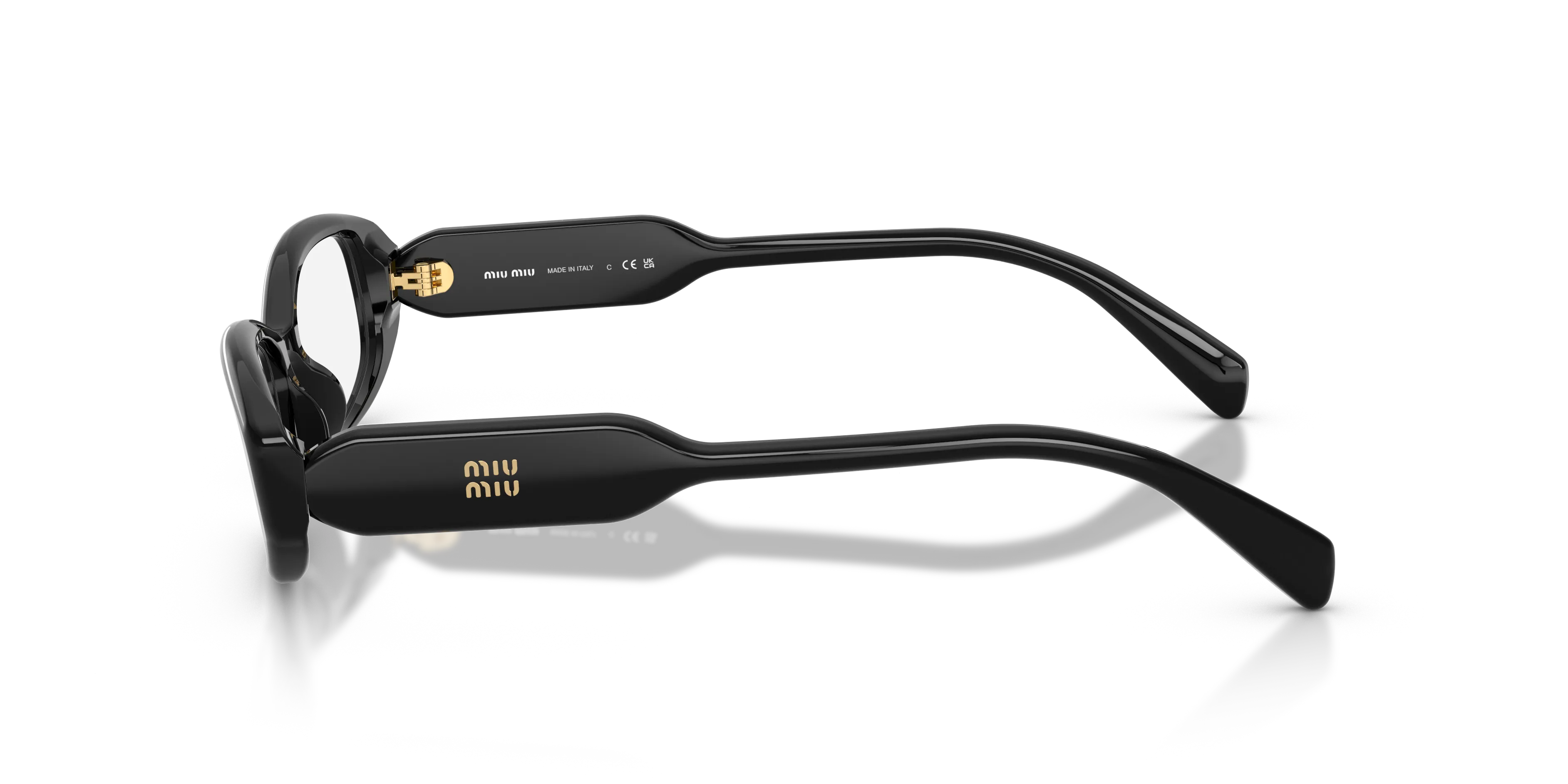 Miu Miu MU 06ZV 16K1O1 Montature da vista Acetato Nero Trasparente Squadrata Normale - immagine 4