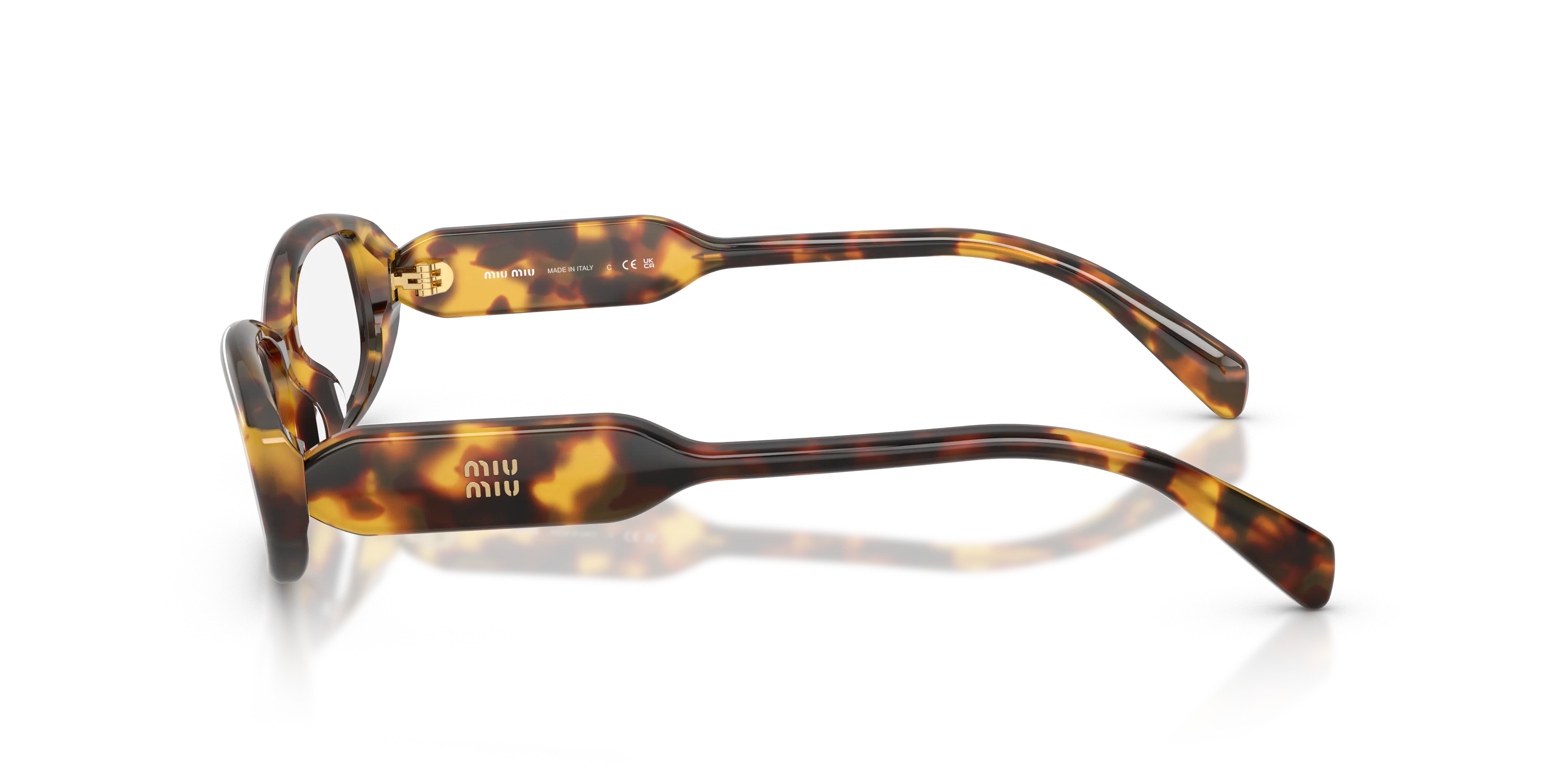 Miu Miu MU 06ZV 14L1O1 Montature da vista Acetato Tartaruga Trasparente Squadrata Normale - immagine 4