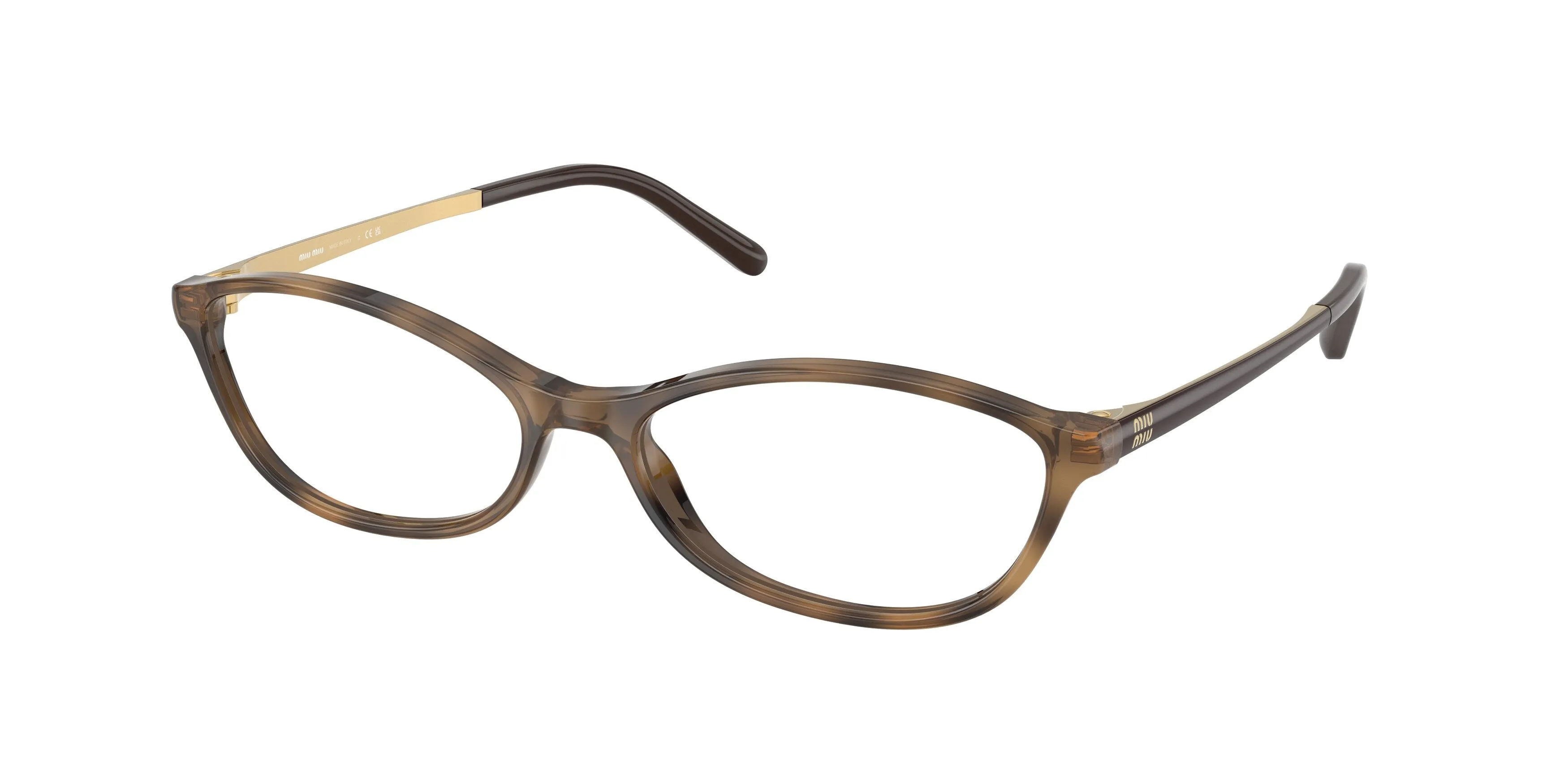 Miu Miu MU 05ZV 27Q1O1 Montature da vista Acetato Tartaruga Trasparente Rotonda Normale - immagine 1