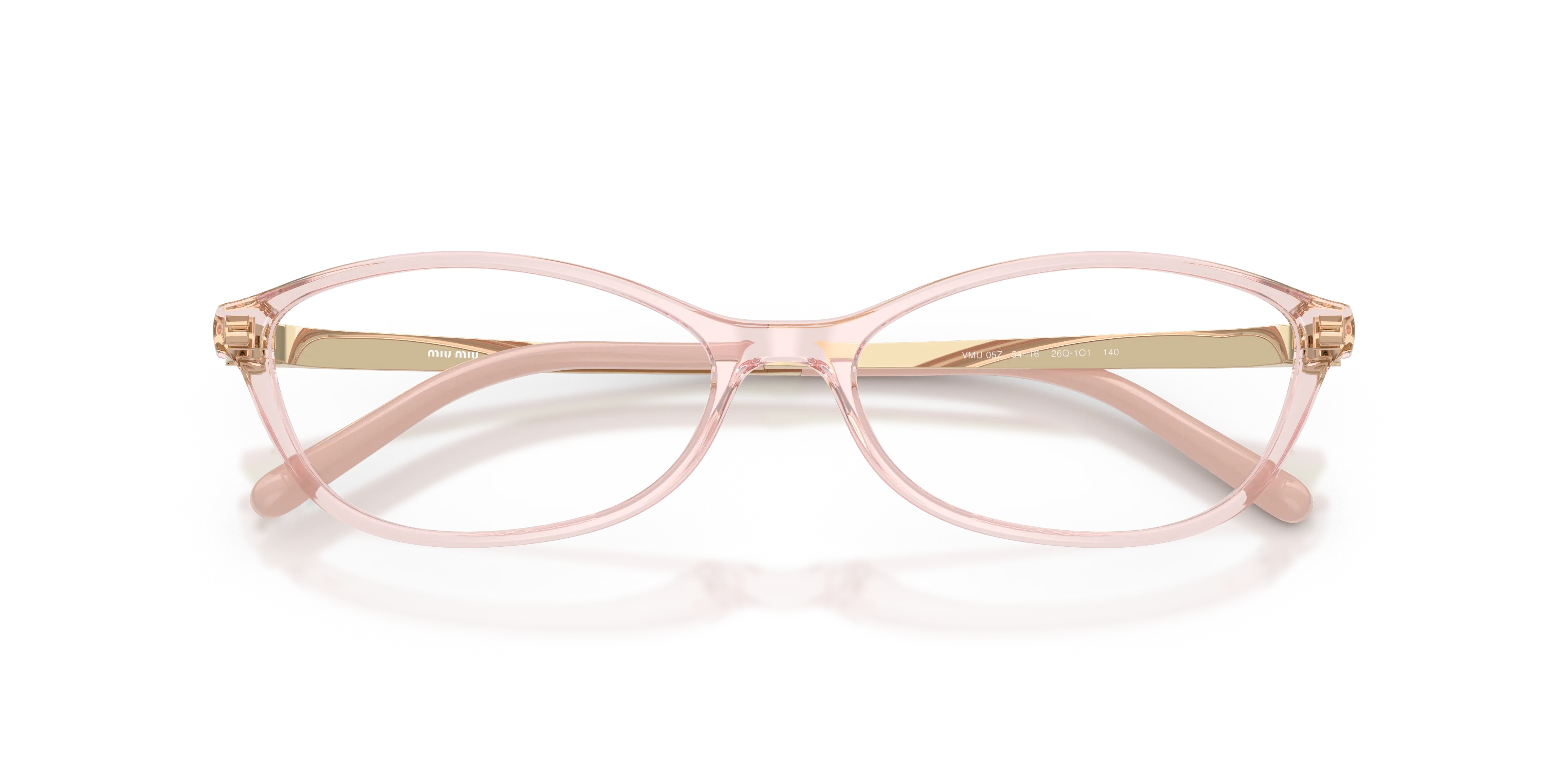 Miu Miu MU 05ZV 26Q1O1 Montature da vista Acetato Rosa Trasparente Rotonda Normale - immagine 2