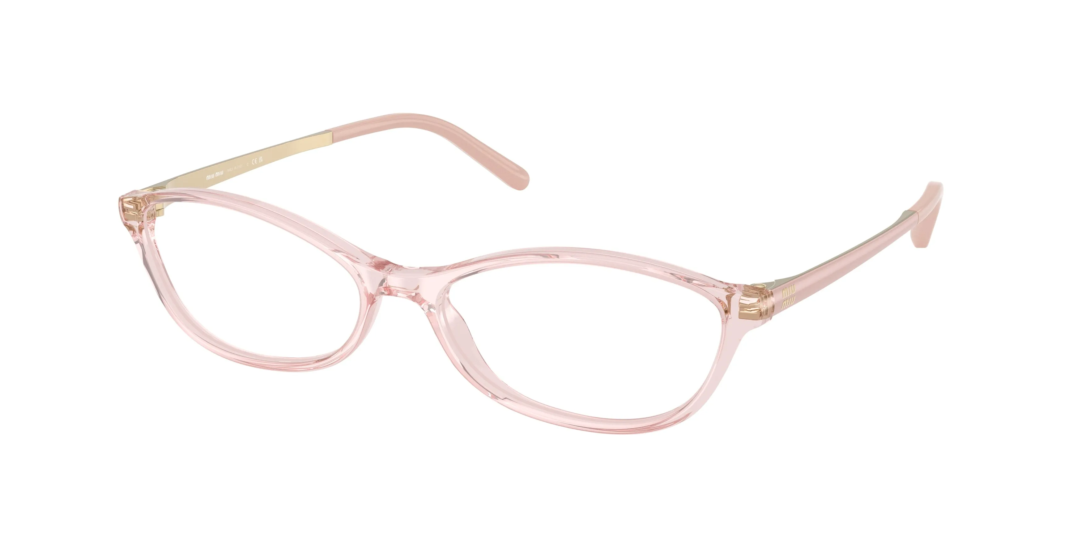 Miu Miu MU 05ZV 26Q1O1 Montature da vista Acetato Rosa Trasparente Rotonda Normale - immagine 1