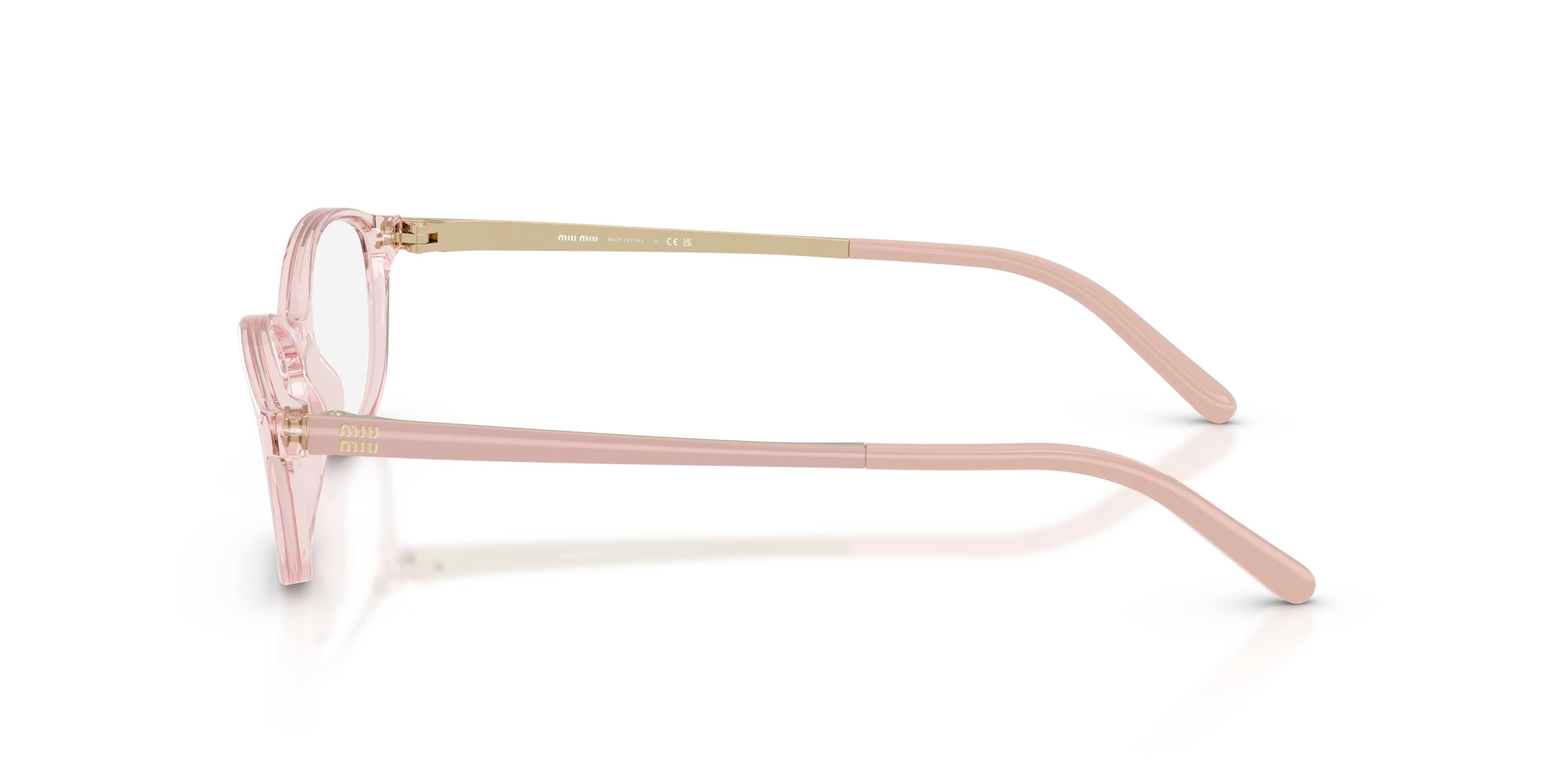 Miu Miu MU 05ZV 26Q1O1 Montature da vista Acetato Rosa Trasparente Rotonda Normale - immagine 4
