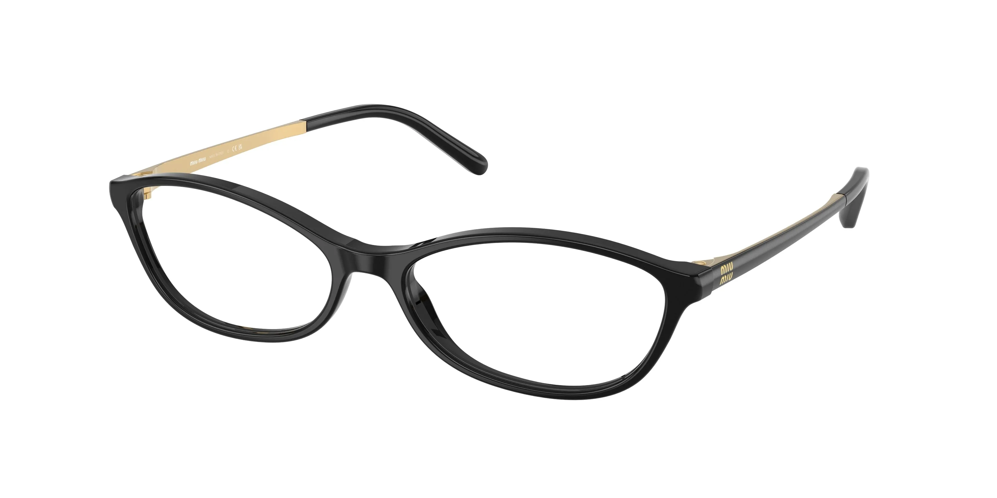 Miu Miu MU 05ZV 16K1O1 Montature da vista Acetato Nero Trasparente Rotonda Normale - immagine 1