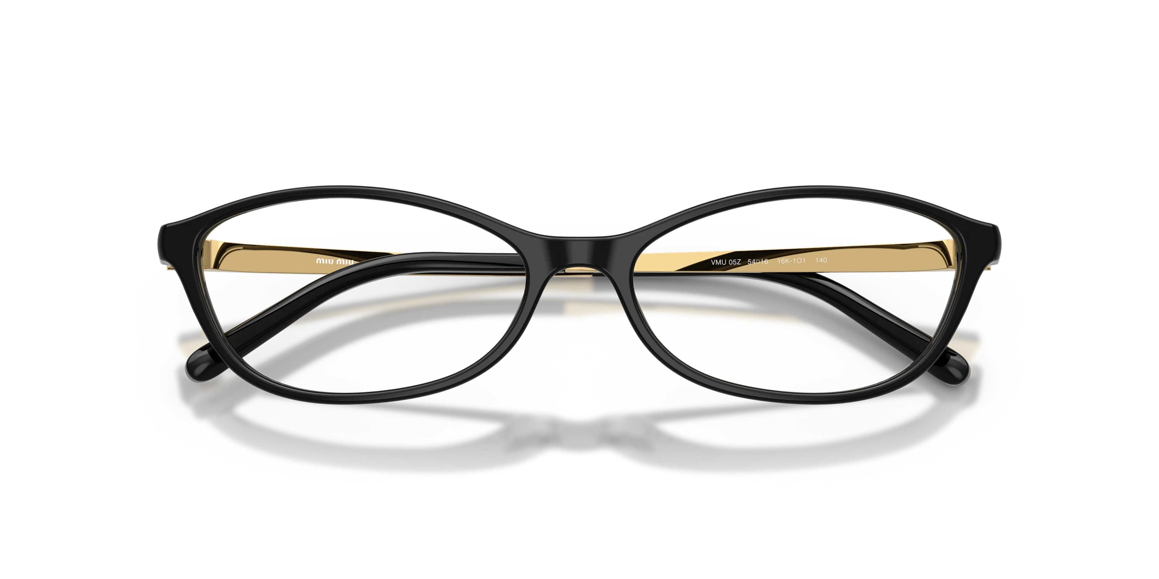 Miu Miu MU 05ZV 16K1O1 Montature da vista Acetato Nero Trasparente Rotonda Normale - immagine 2