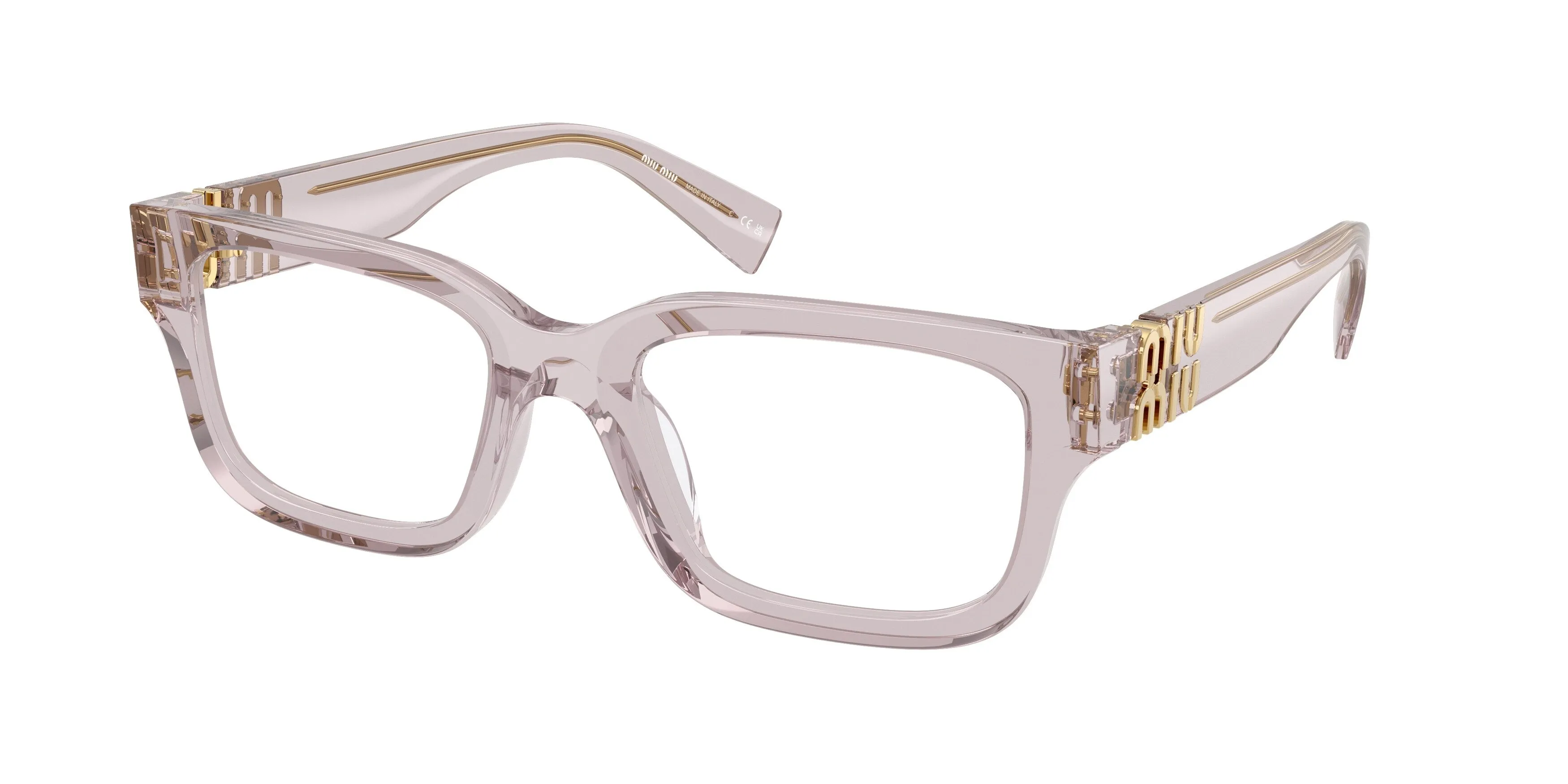 Miu Miu MU 02YV 12W1O1 Montature da vista Acetato Viola Trasparente Squadrata Normale - immagine 1
