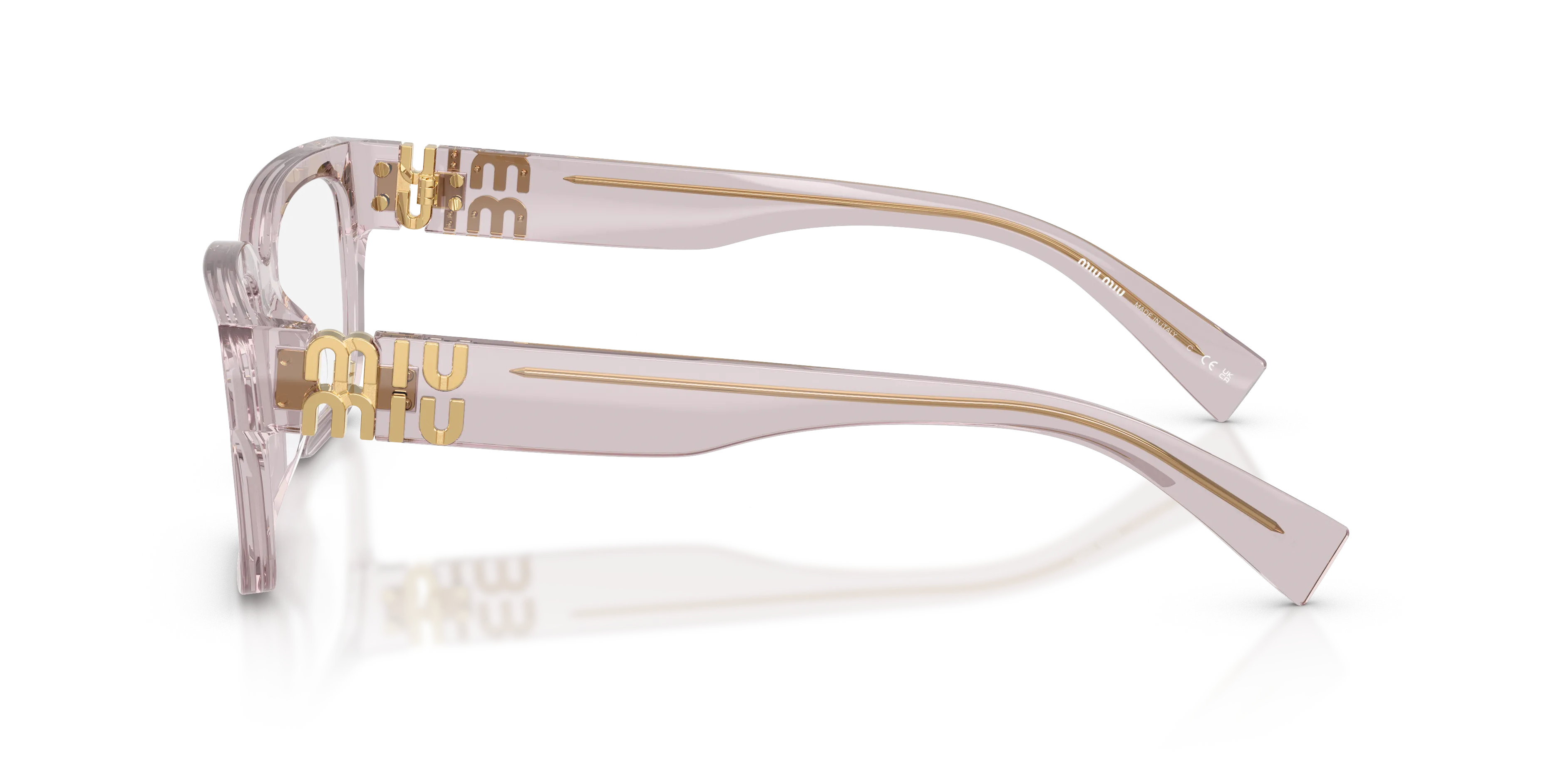 Miu Miu MU 02YV 12W1O1 Montature da vista Acetato Viola Trasparente Squadrata Normale - immagine 4