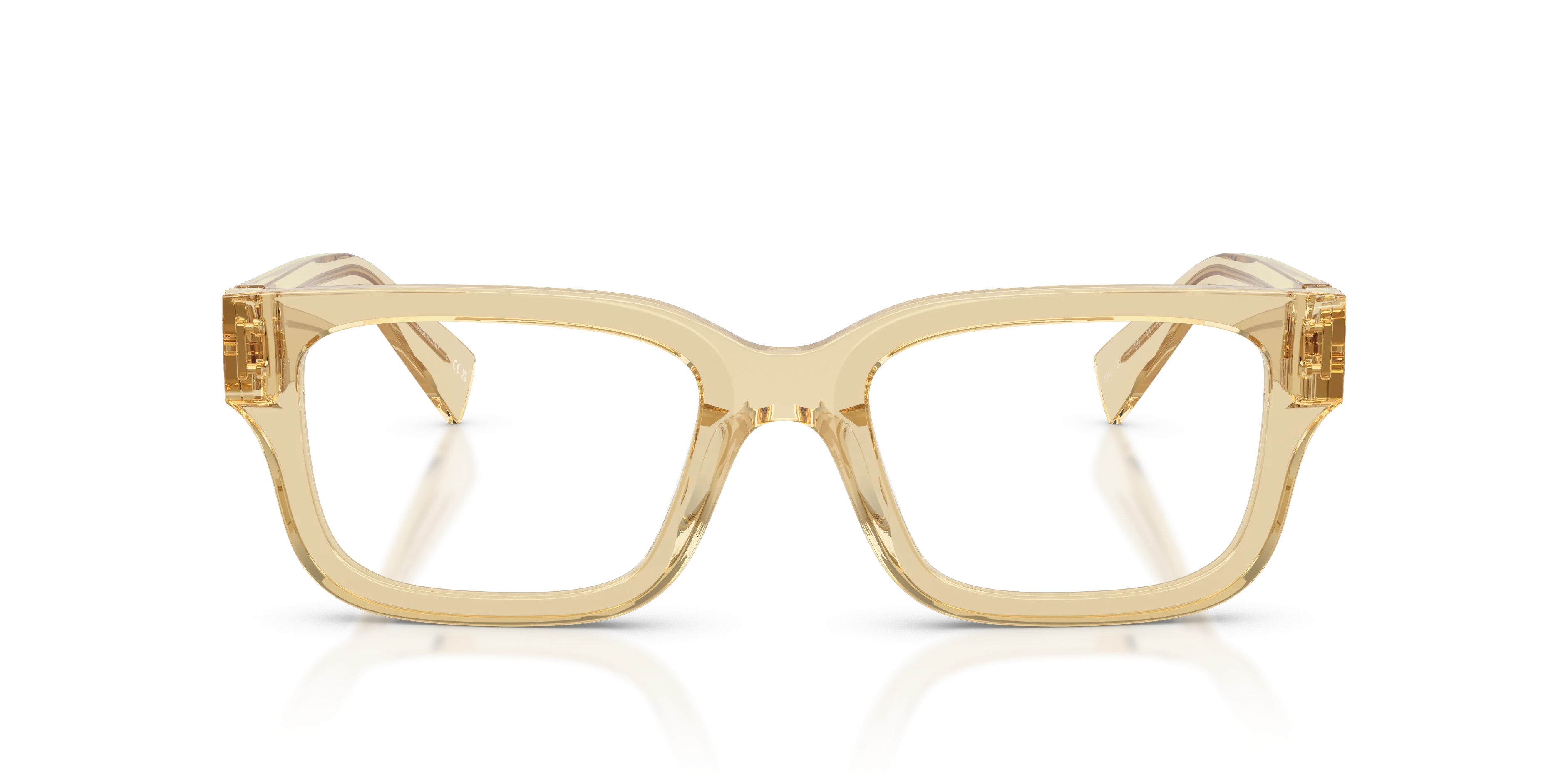 Miu Miu MU 02YV 11T1O1 Montature da vista Acetato Marrone Trasparente Squadrata Normale - immagine 3
