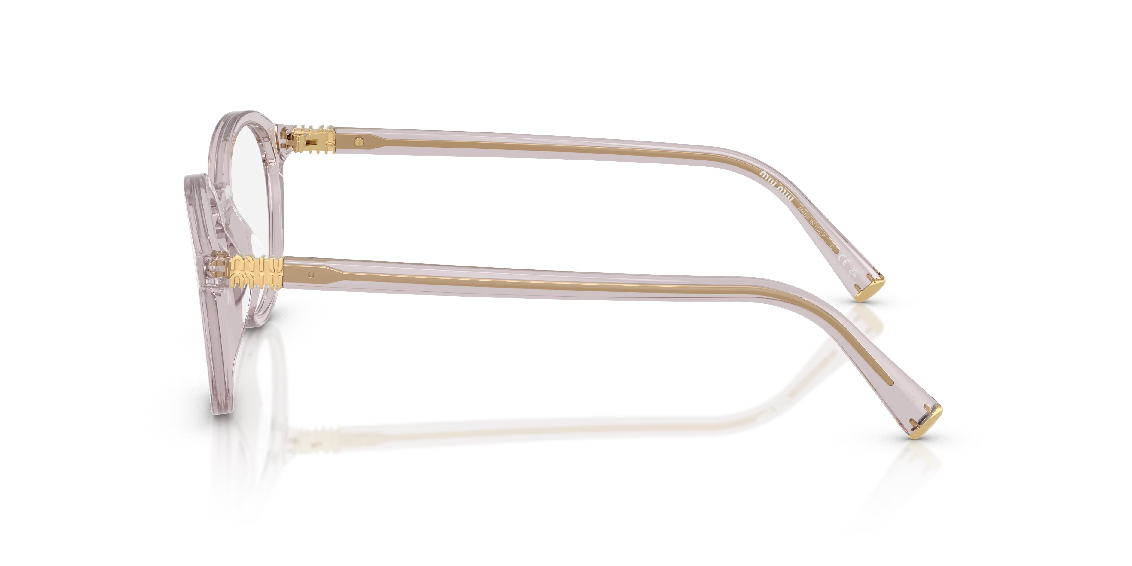 Miu Miu MU 02WV 12W1O1 Montature da vista Acetato Viola Trasparente Rotonda Normale - immagine 4