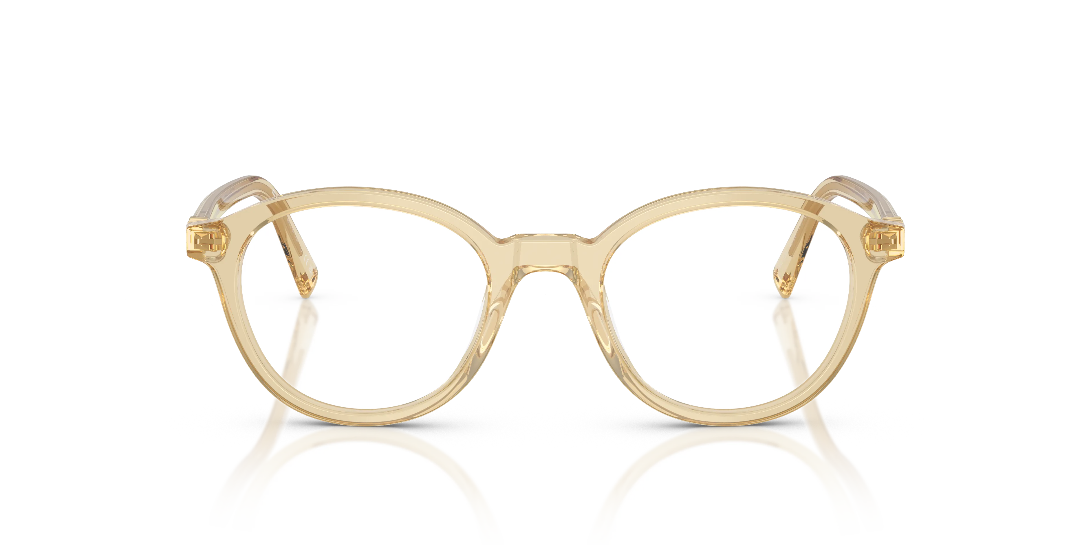 Miu Miu MU 02WV 11T1O1 Montature da vista Acetato Marrone Trasparente Rotonda Normale - immagine 3