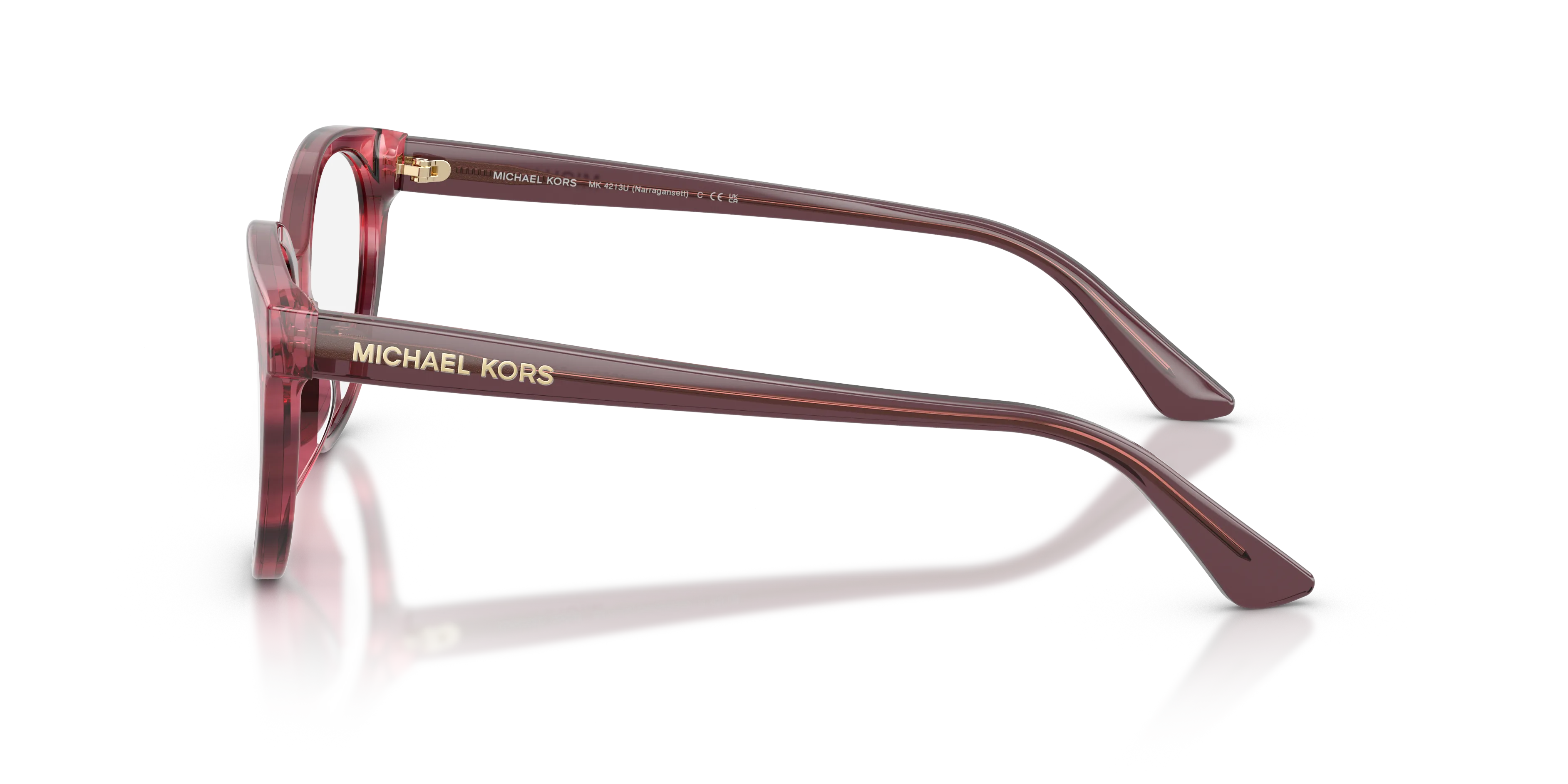 Michael Kors MK4213U NARRAGANSETT 4053 Montature da vista Acetato Viola Trasparente Rotonda Normale - immagine 4