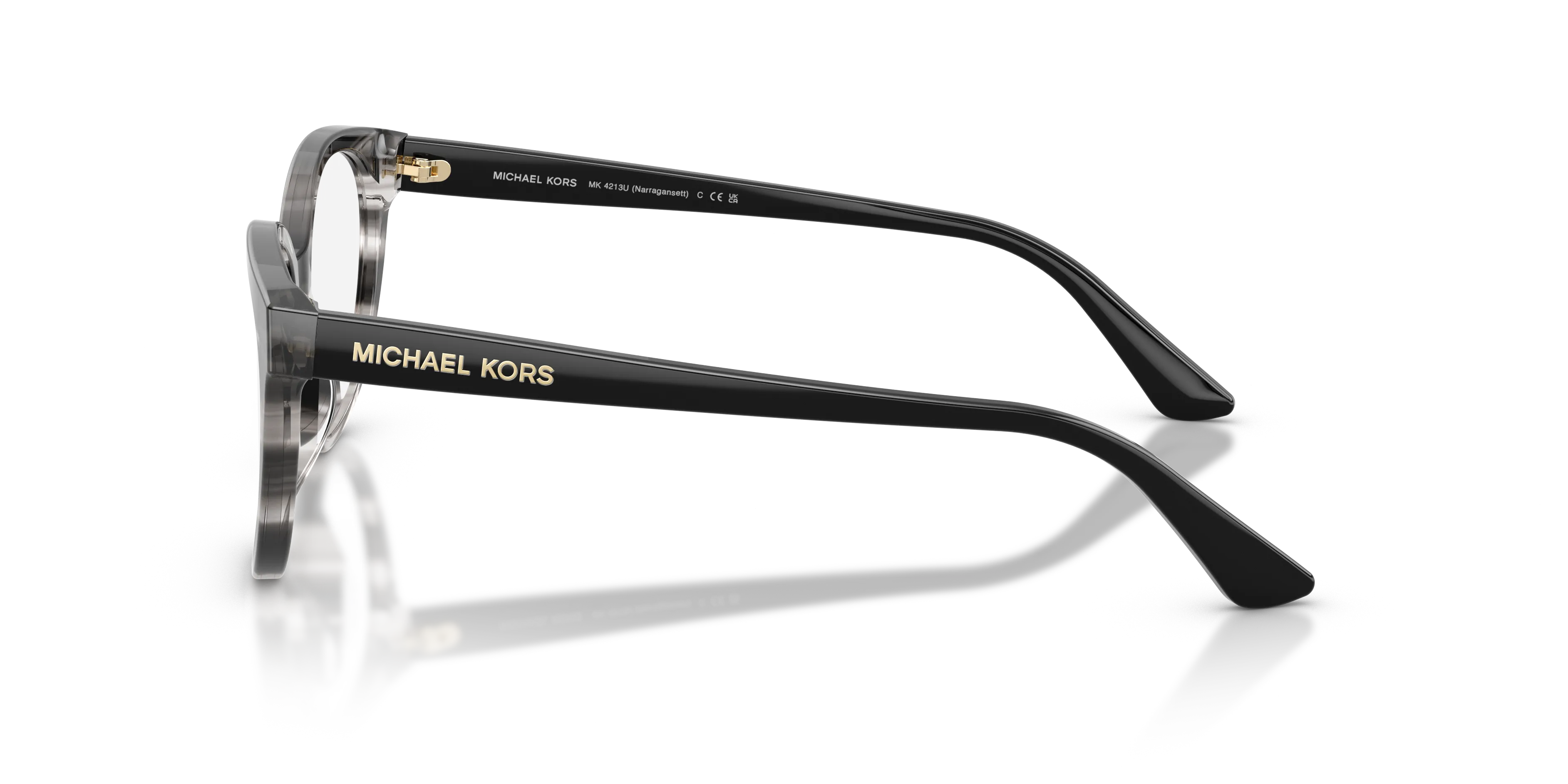 Michael Kors MK4213U NARRAGANSETT 4034 Montature da vista Acetato Nero Trasparente Rotonda Normale - immagine 4