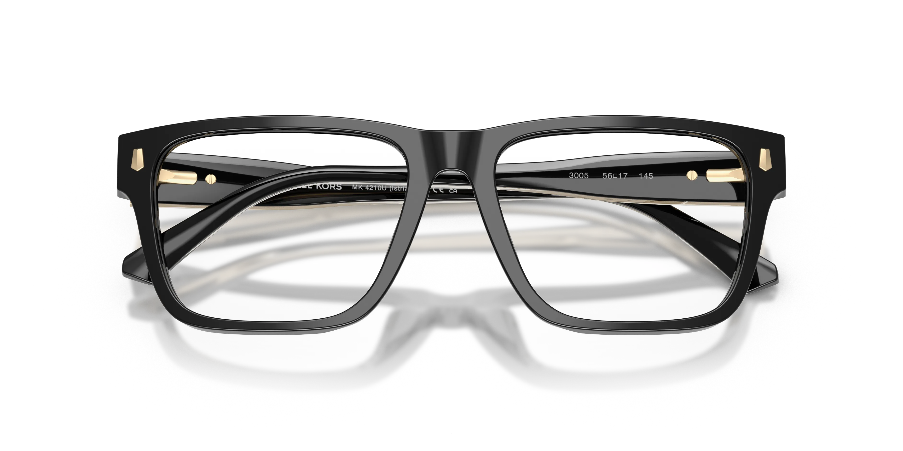 Michael Kors MK4210U ISTRIA 3005 Montature da vista Acetato Nero Trasparente Squadrata Normale - immagine 2