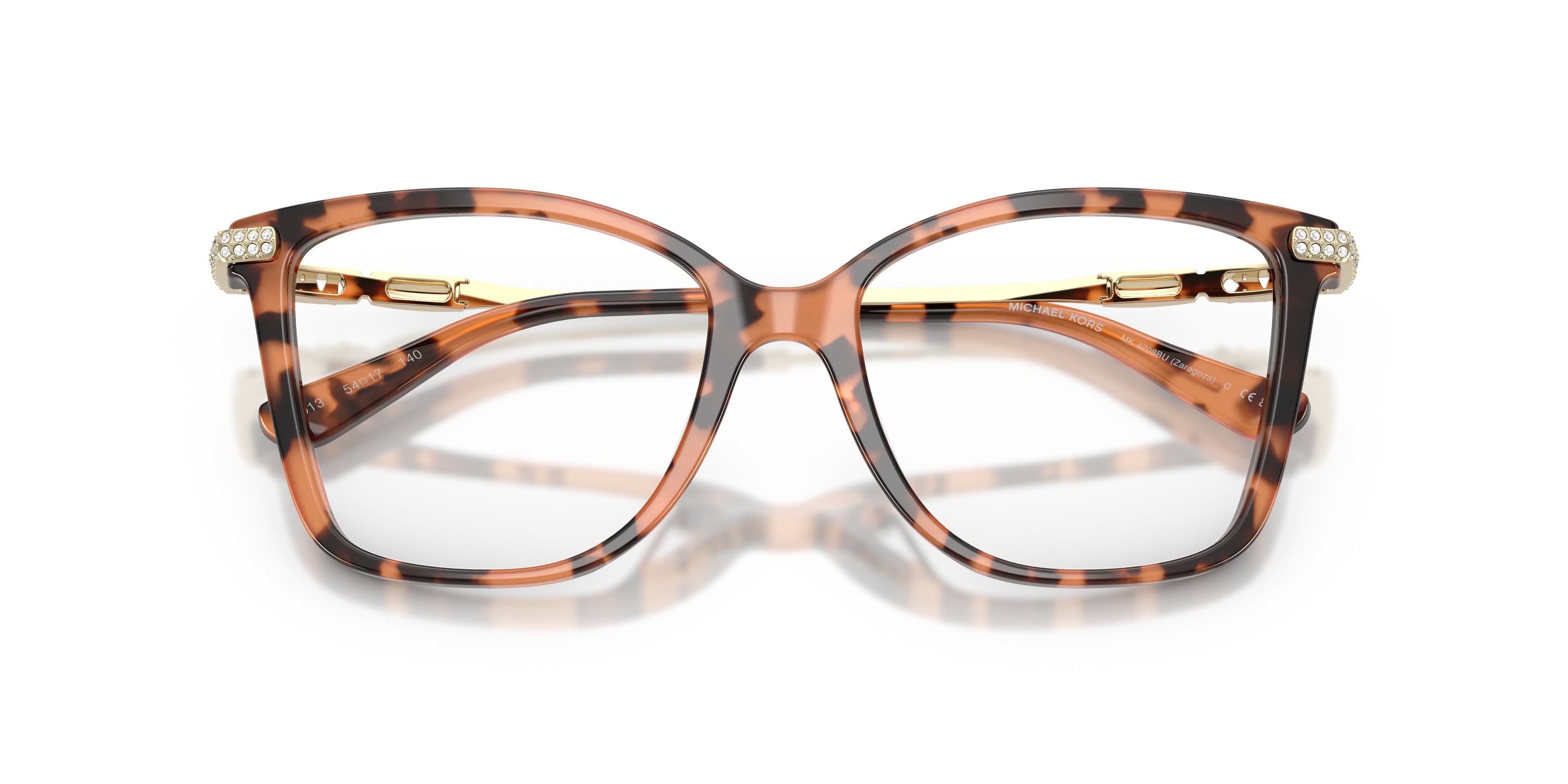 Michael Kors MK4208BU ZARAGOZA 3913 Montature da vista Acetato Tartaruga Trasparente Squadrata Normale - immagine 2