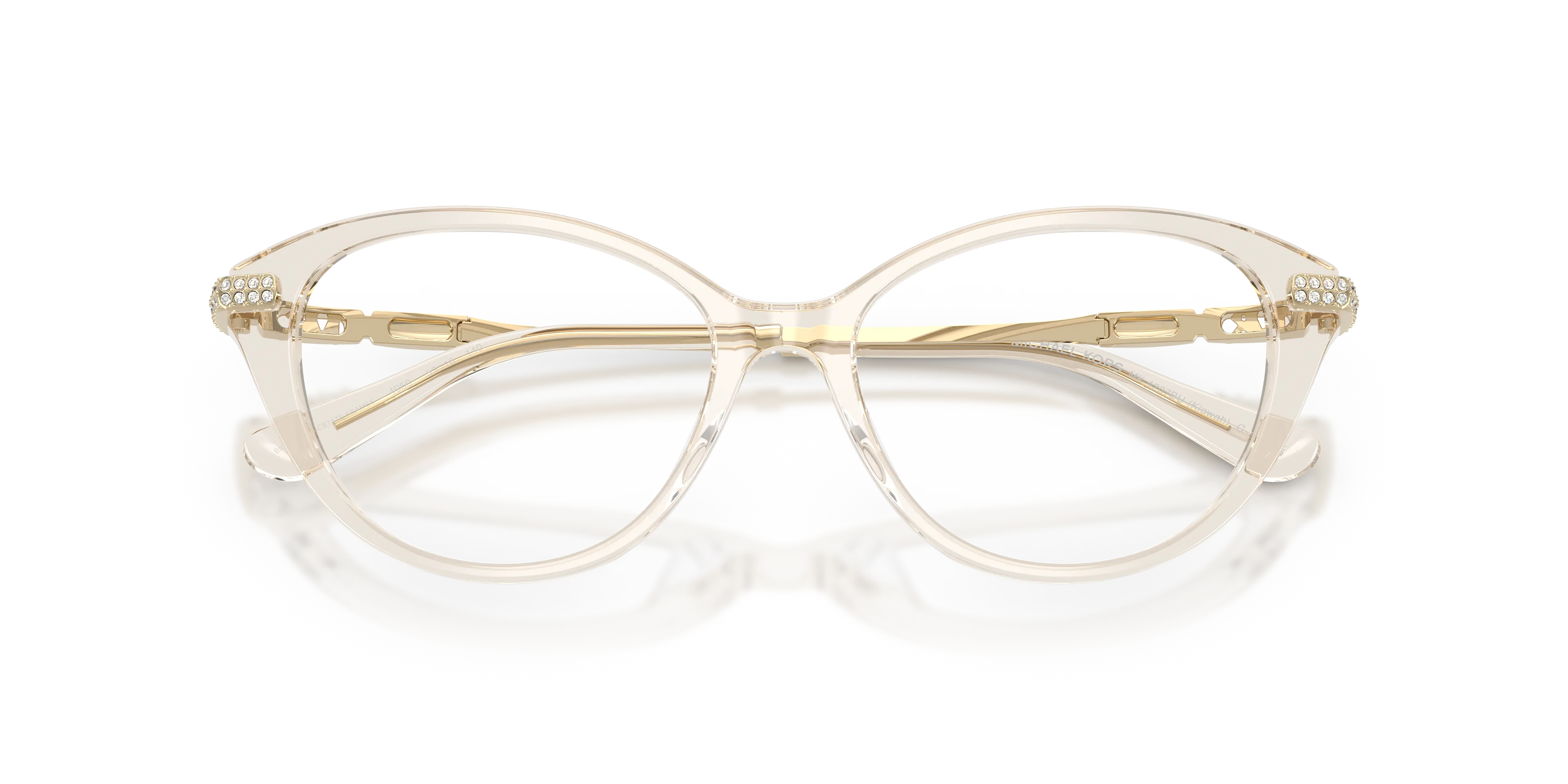 Michael Kors MK4207BU KIAWAH 4050 Montature da vista Acetato Beige Trasparente Cat Eye Normale - immagine 2