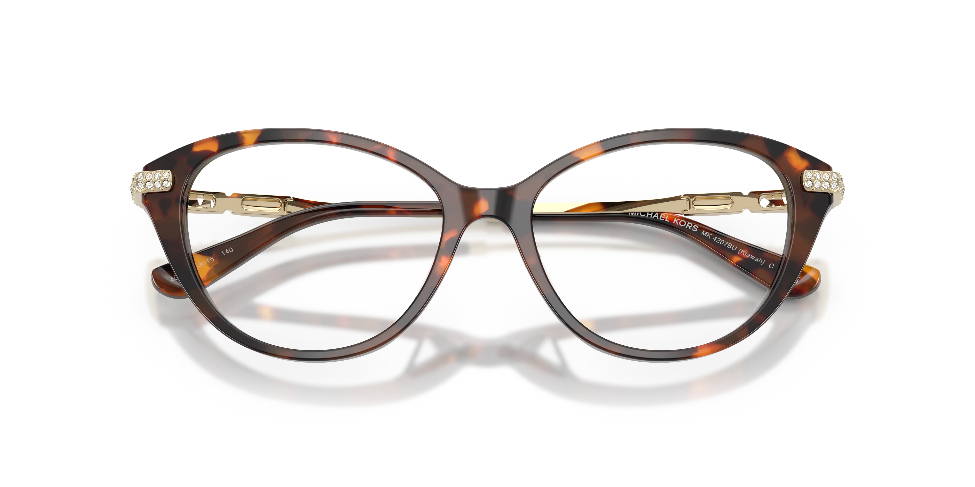 Michael Kors MK4207BU KIAWAH 4031 Montature da vista Acetato Tartaruga Trasparente Cat Eye Normale - immagine 2