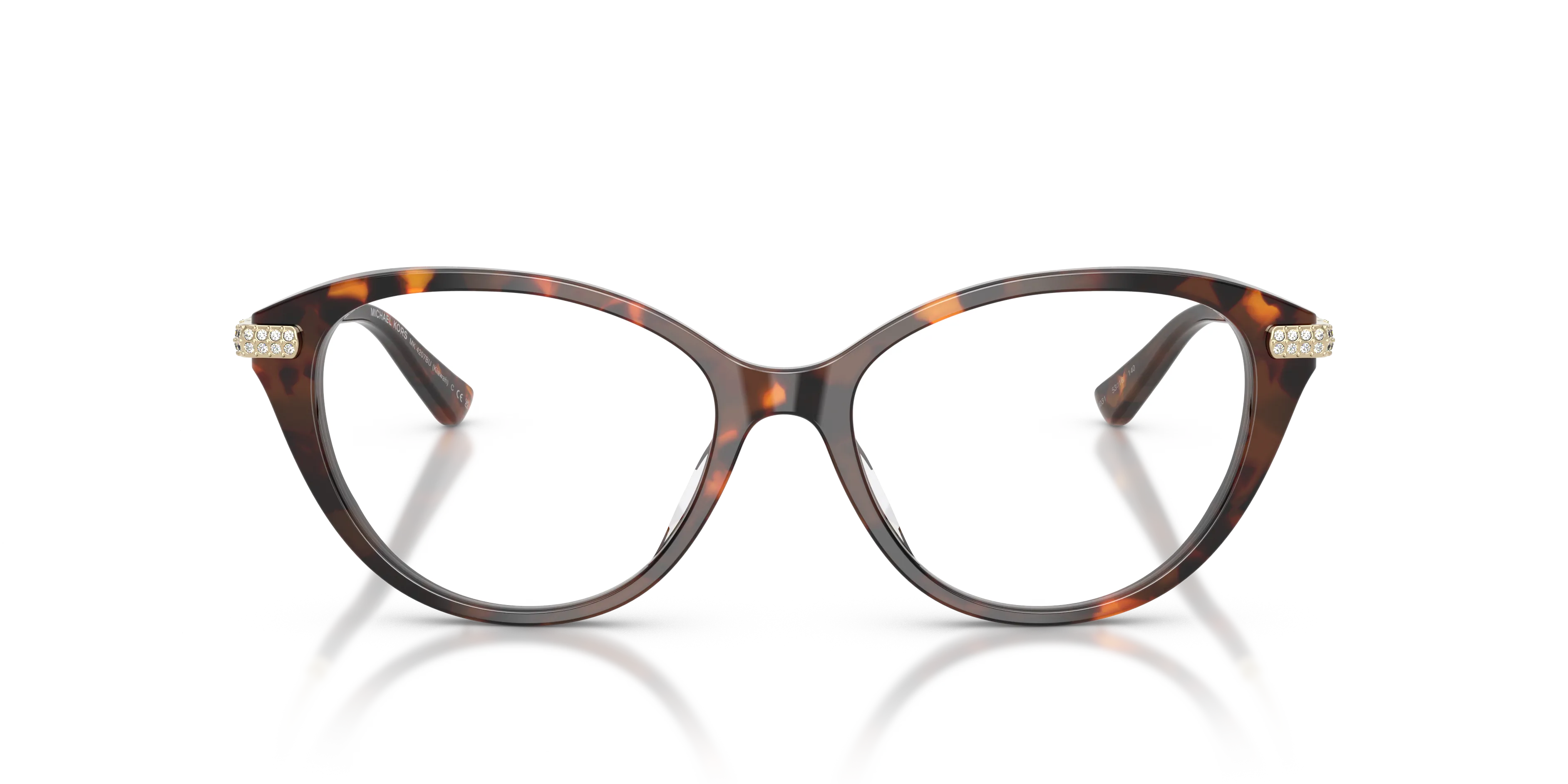 Michael Kors MK4207BU KIAWAH 4031 Montature da vista Acetato Tartaruga Trasparente Cat Eye Normale - immagine 3